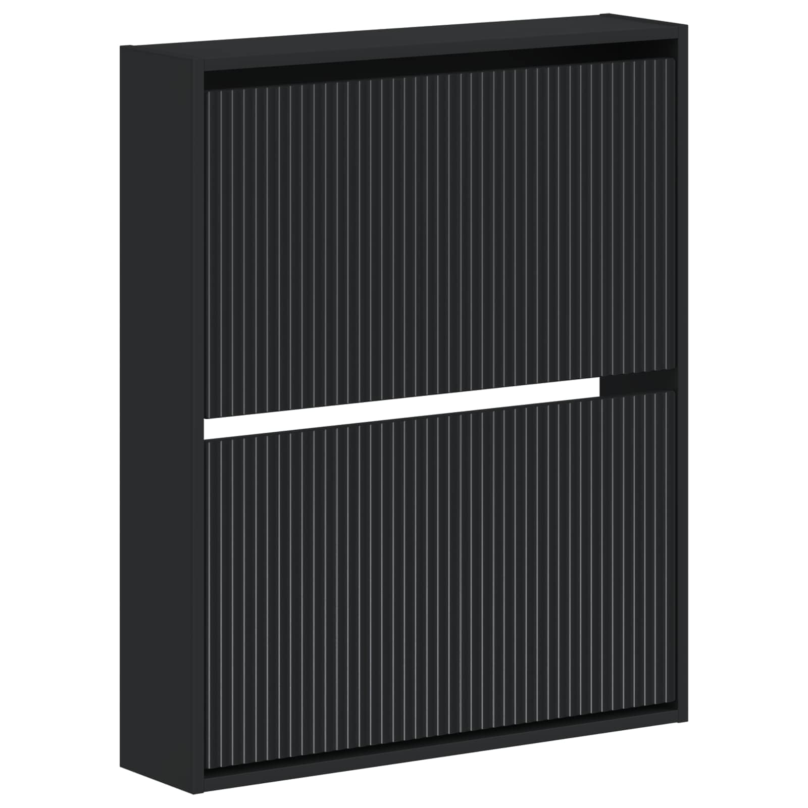 Wandgemonteerde Schoenkast ARNHEM 71 x 17 x 86 cm Bewerkt hout image 1