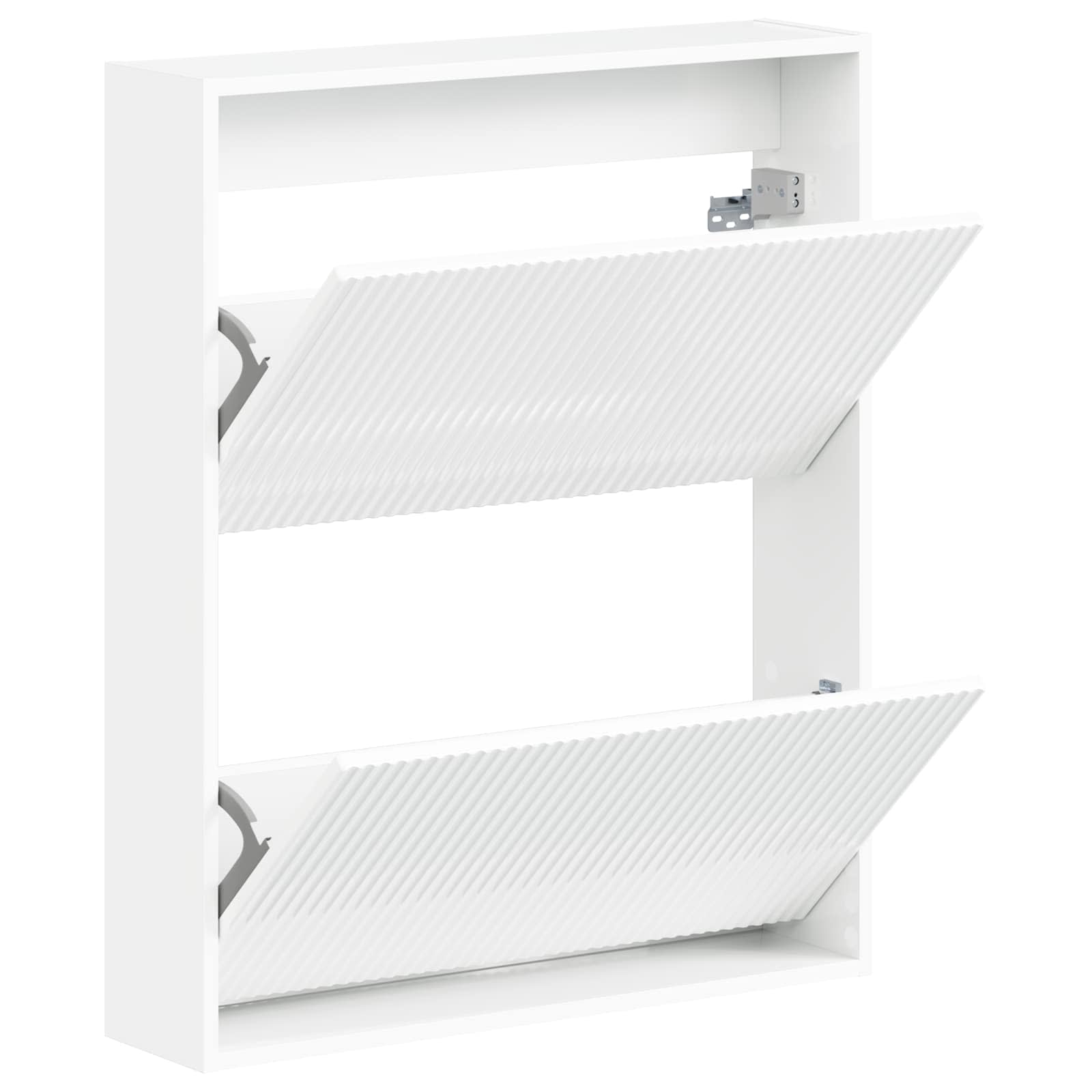 Wandgemonteerde Schoenkast ARNHEM 71 x 17 x 86 cm Bewerkt hout image 2