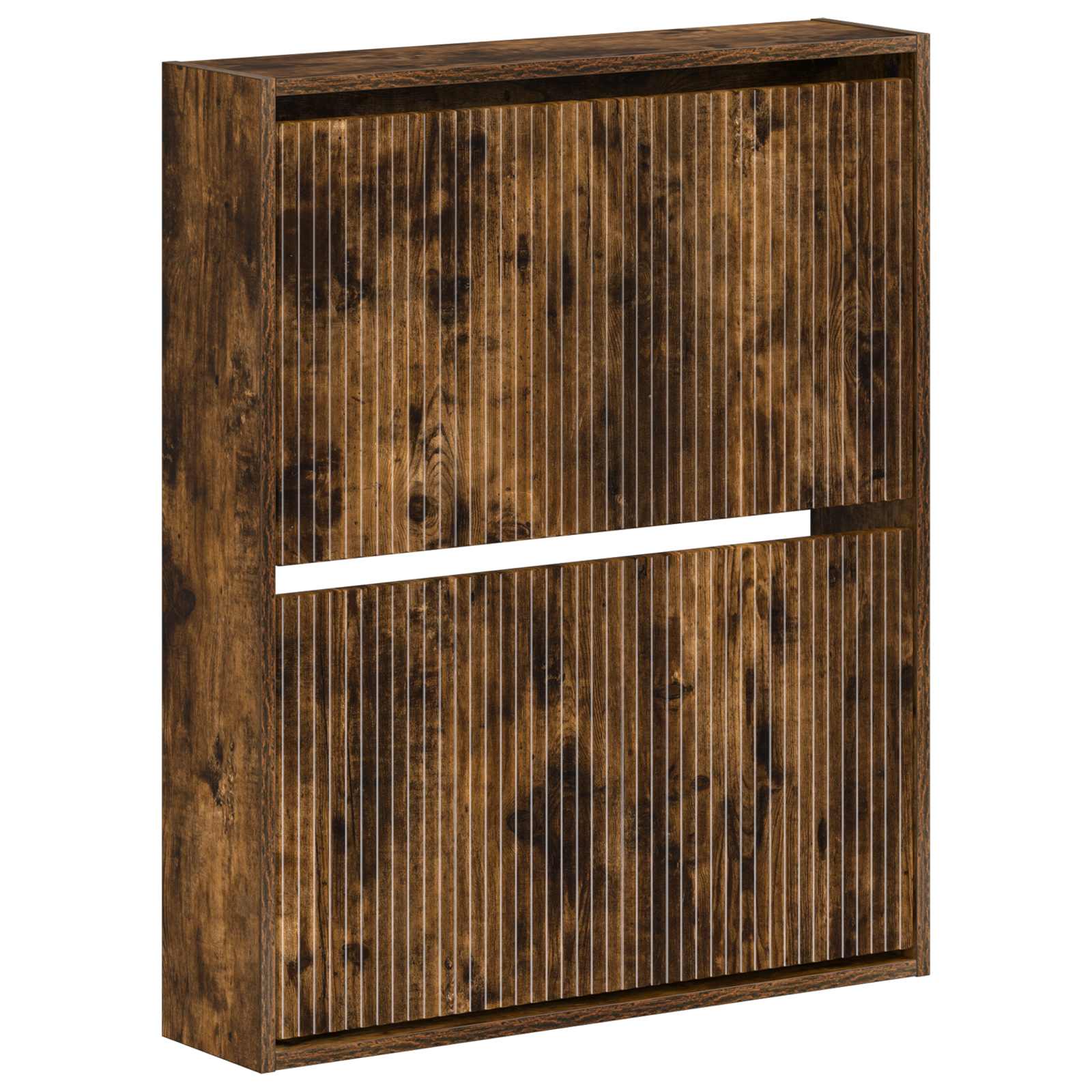 Wandgemonteerde Schoenkast ARNHEM 71 x 17 x 86 cm Bewerkt hout image 1