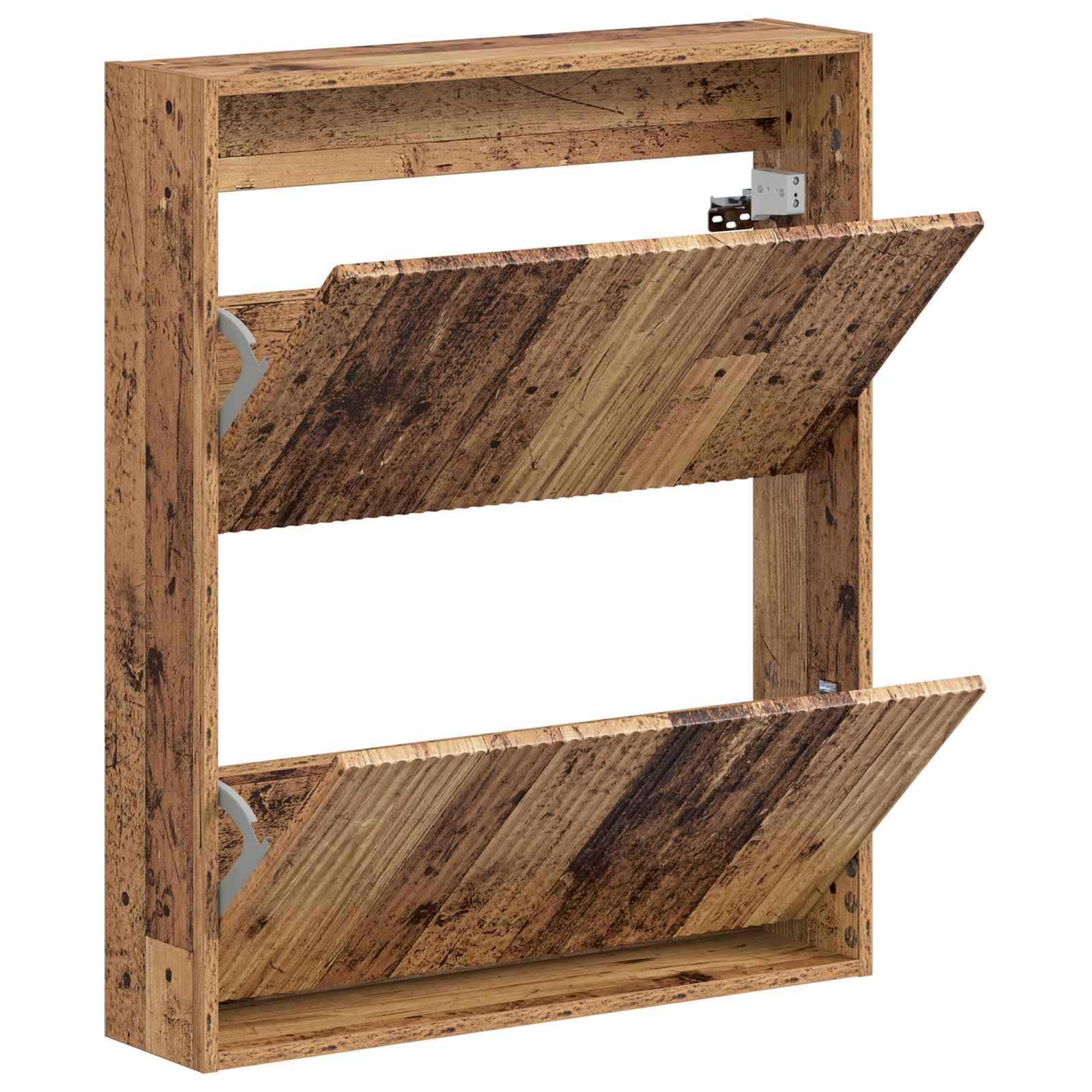 Wandgemonteerde Schoenkast ARNHEM 71 x 17 x 86 cm Bewerkt hout image 2