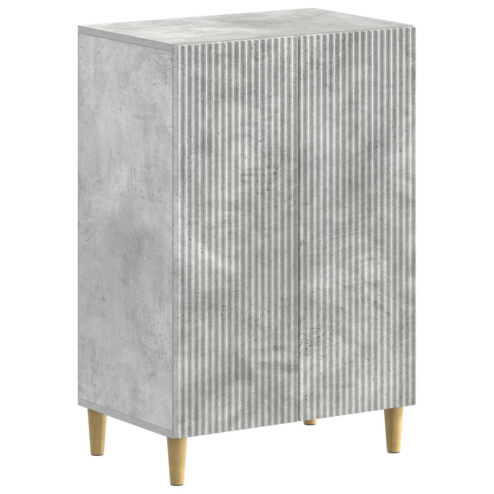 Schoenenkast ARNHEM 59,5 x 39,5 x 90 cm Bewerkt hout Betongrijs image 1