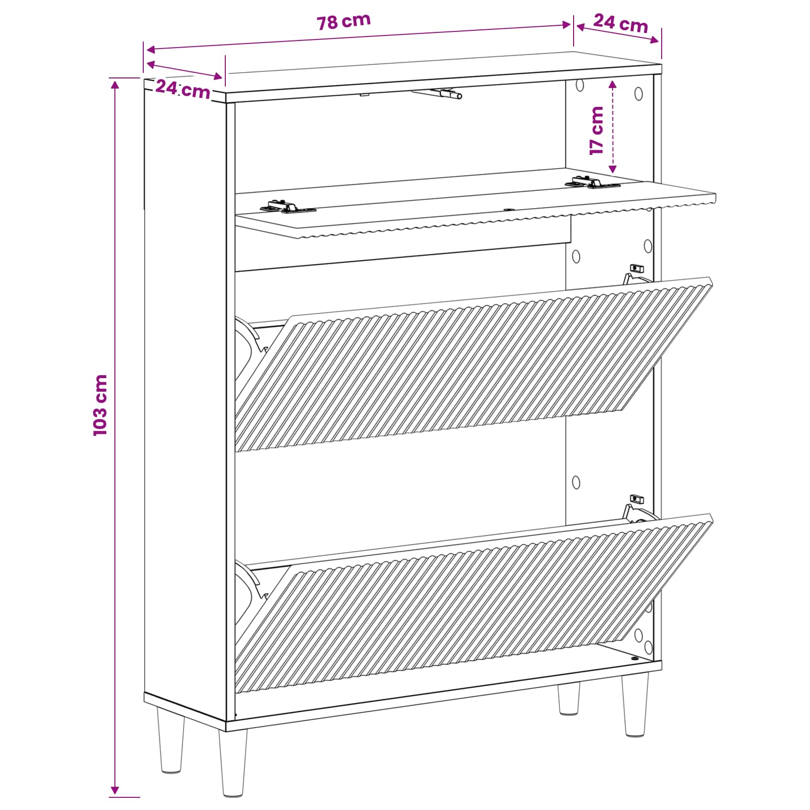 Shoe Cabinet ARNHEM size guide