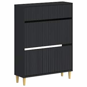vidaXL Kinga kapp ARNHEM 78 x 24 x 103 cm Tehispuit Must