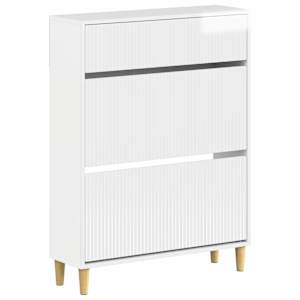 vidaXL Kinga kapp ARNHEM 78 x 24 x 103 cm Tehispuit K&otilde;rgl&auml;ikega valge