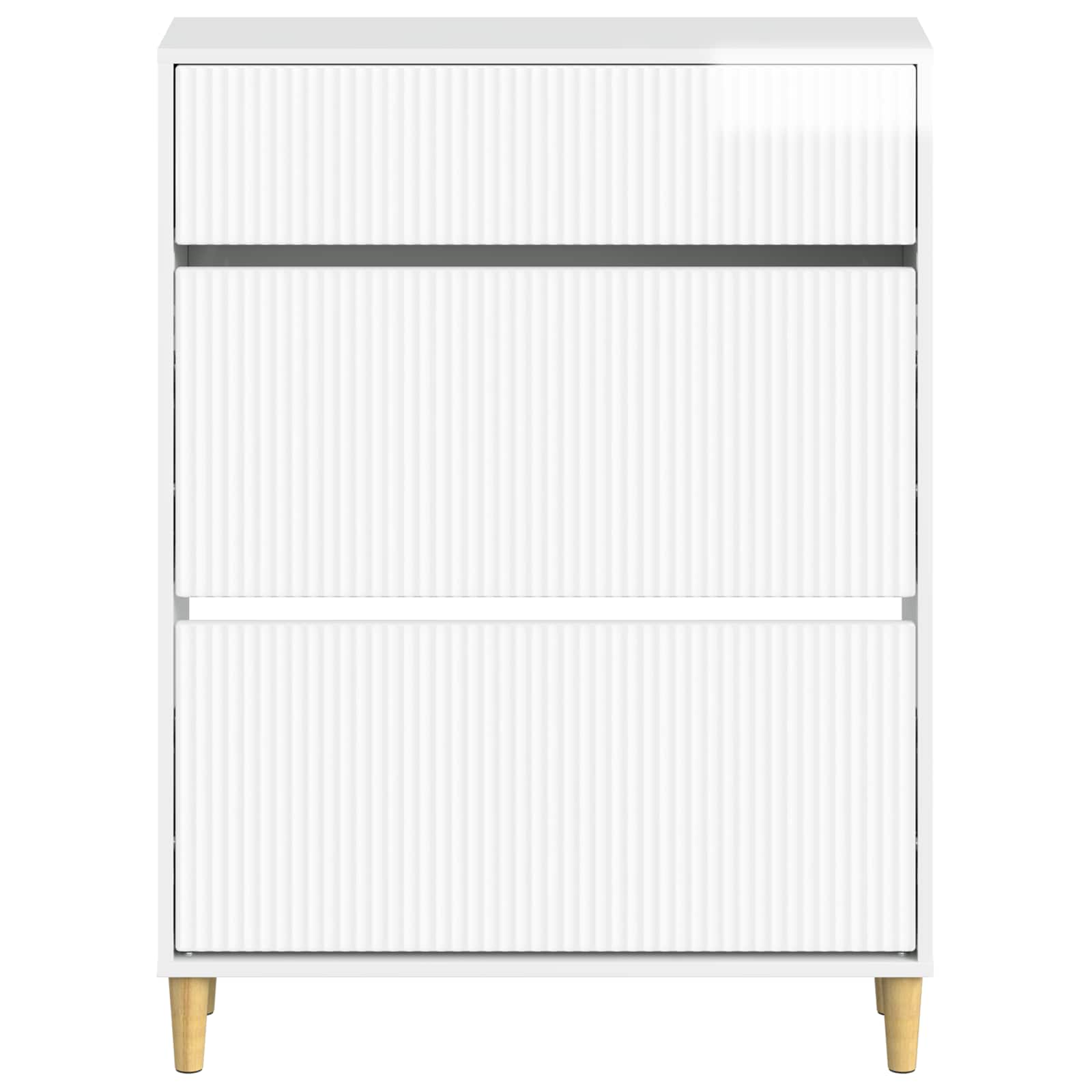 Schoenenkast ARNHEM 78 x 24 x 103 cm Bewerkt hout Hoogglans Wit image 3