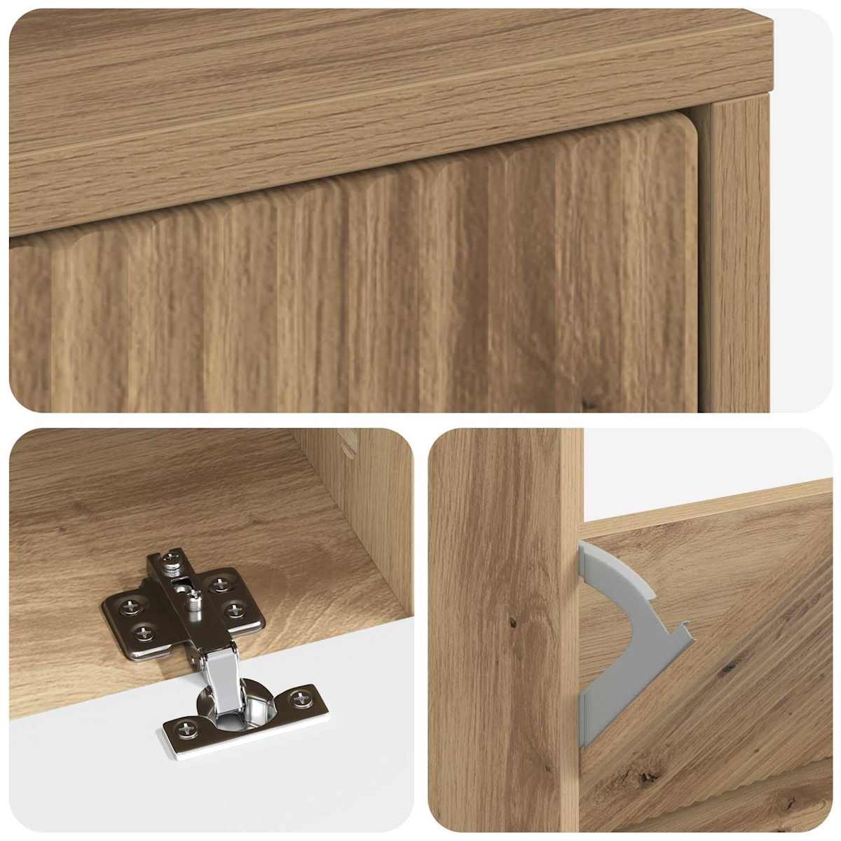 Sko skab ARNHEM 78 x 24 x 103 cm Konstrueret træ - Billede 7