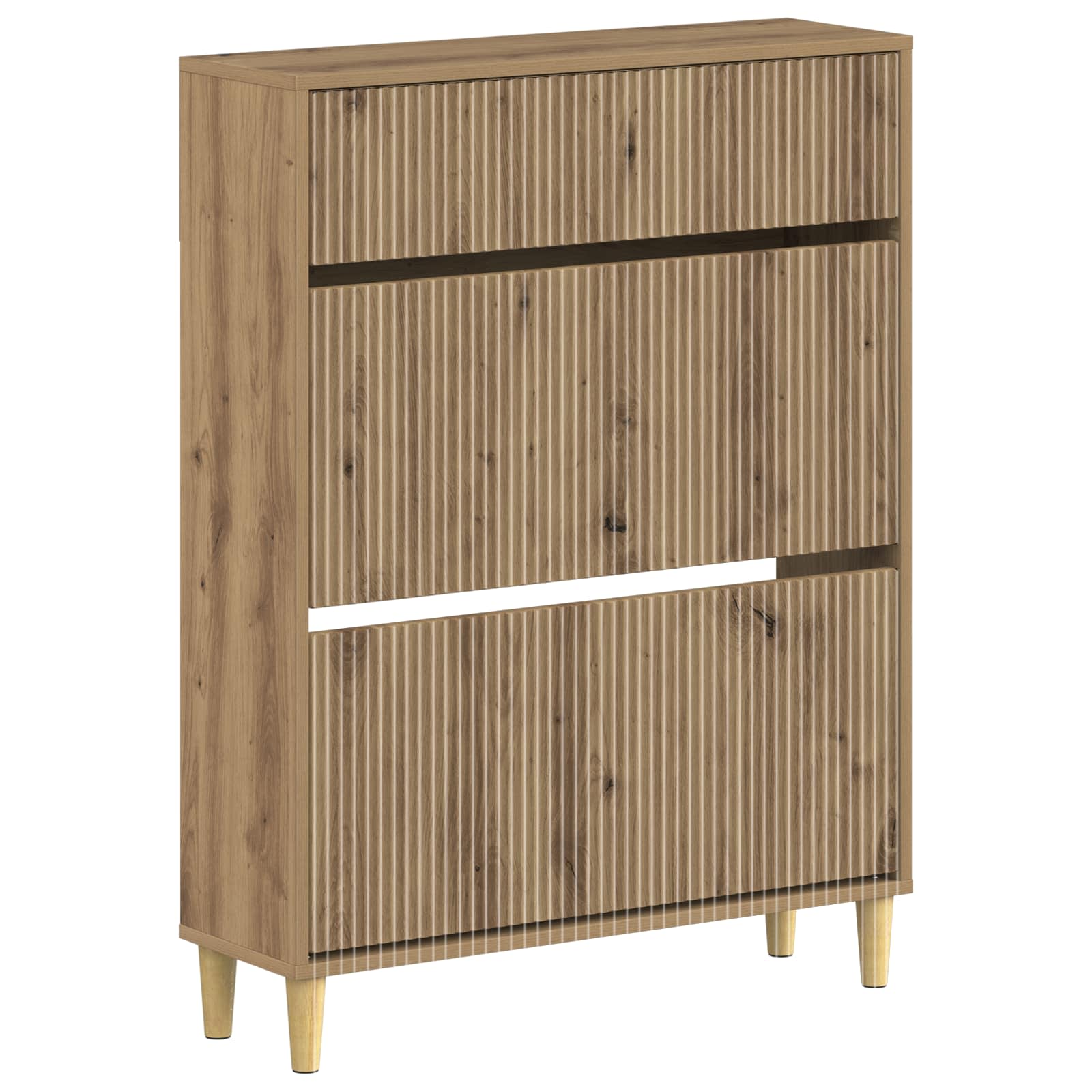 Schoenenkast ARNHEM 78 x 24 x 103 cm Bewerkt hout image 1