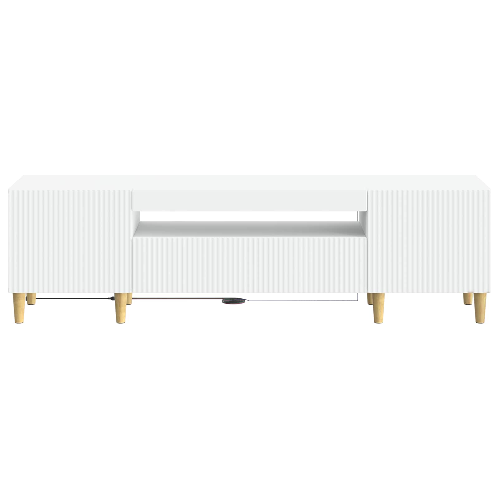 LED TV-kaappi valkoinen Tekninen puu - Image 4