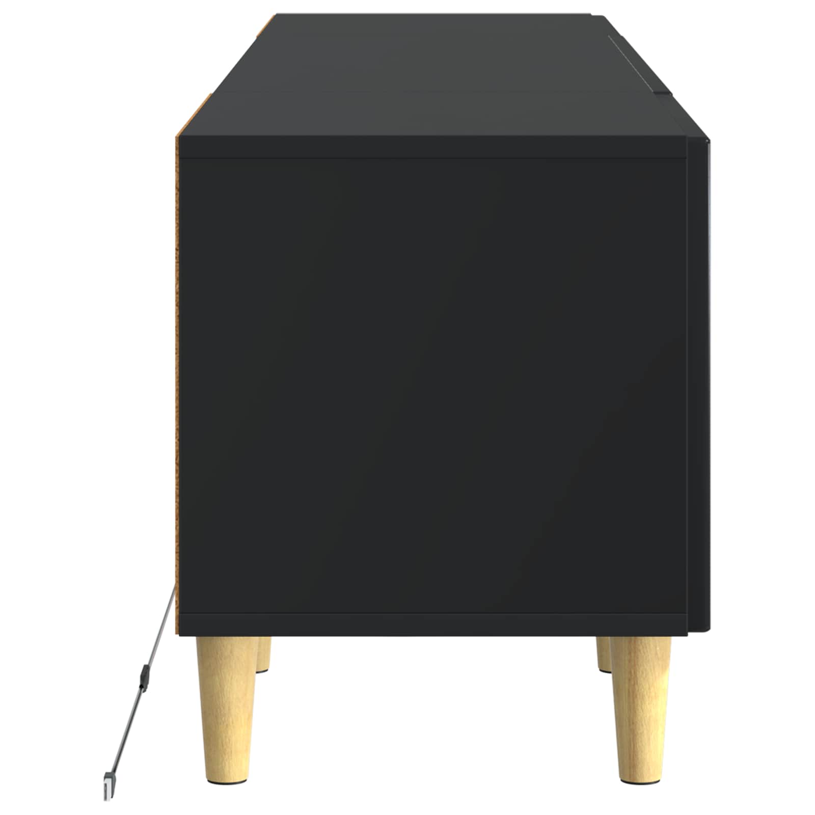 LED TV-kaappi Musta Tekninen puu - Image 5