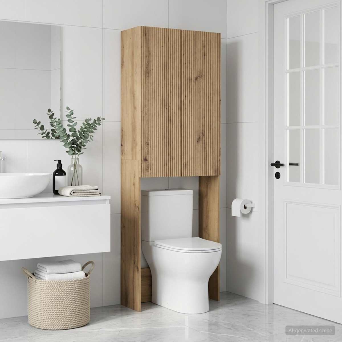 Toilet Skab ARNHEM 66 x 25,5 x 190 cm - Billede 3