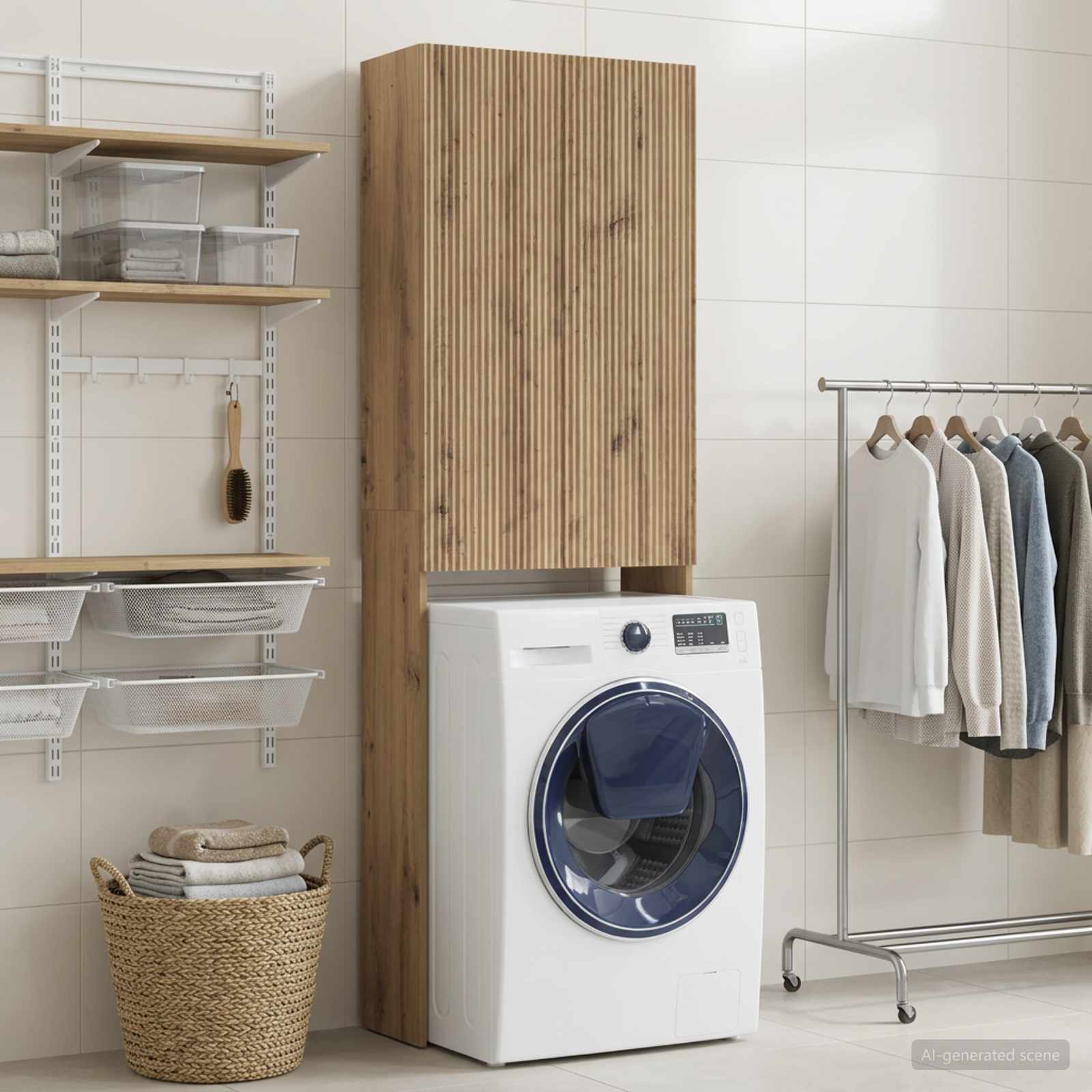 Tualettkabinet ARNHEM Artisan tamm 66 x 25,5 x 190 cm Tehispuit