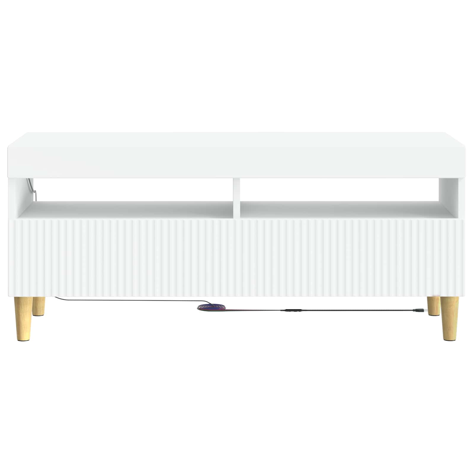 LED TV-kaappi valkoinen Tekninen puu - Image 4