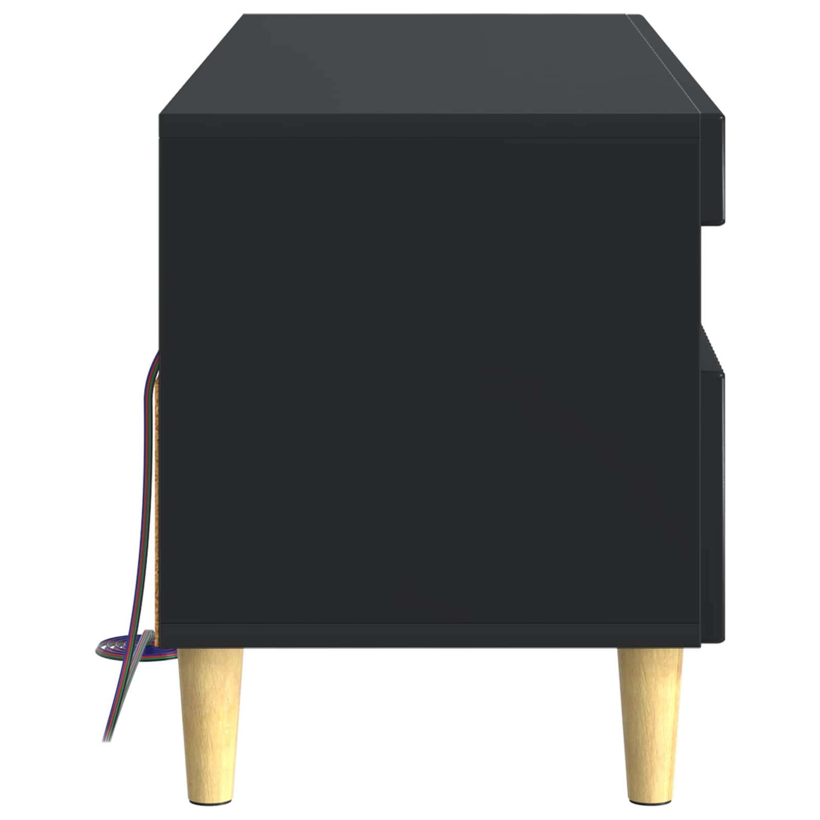 LED TV-kaappi Musta Tekninen puu - Image 5