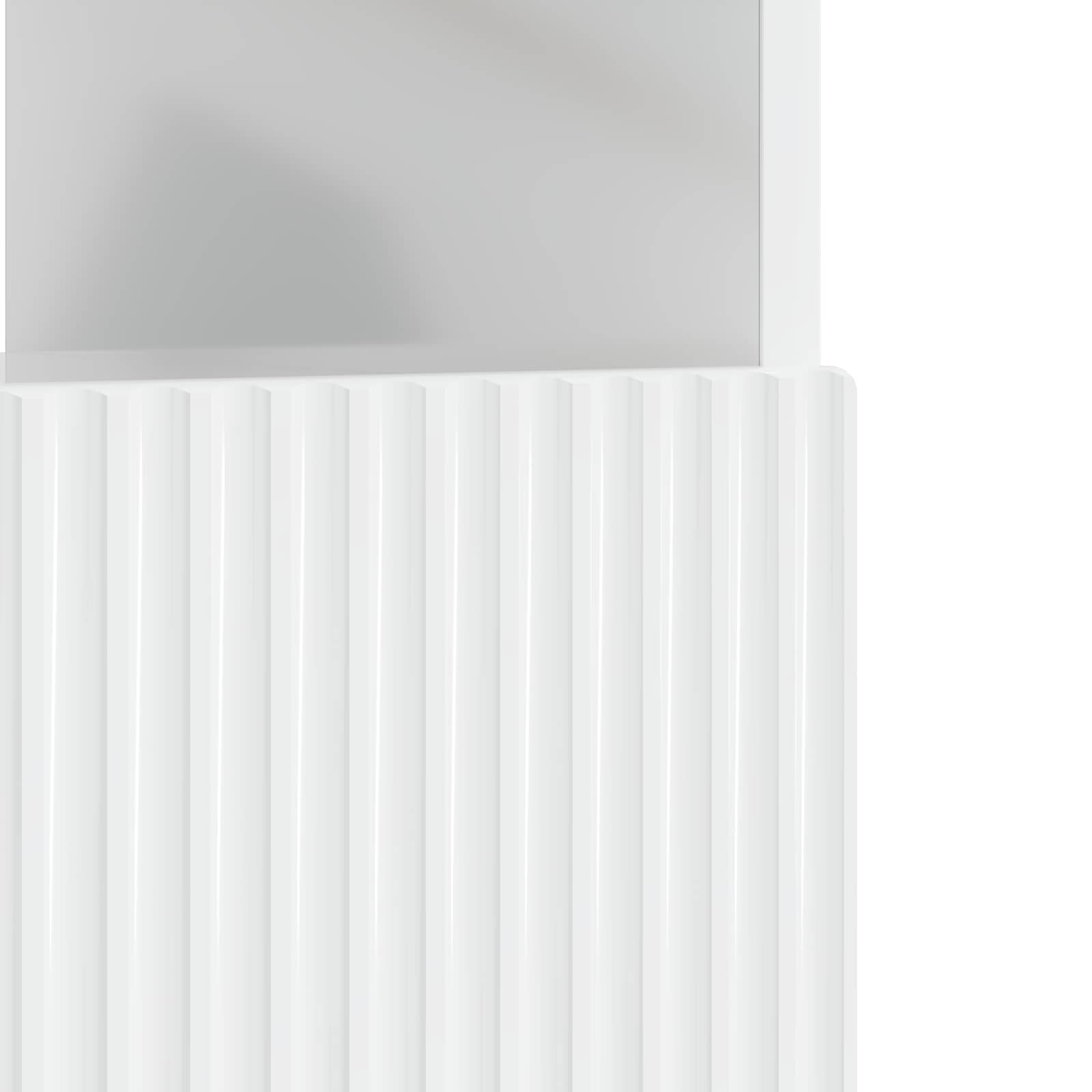 LED TV-kaappi Korkeakiiltoinen valkoinen Tekninen puu - Image 7