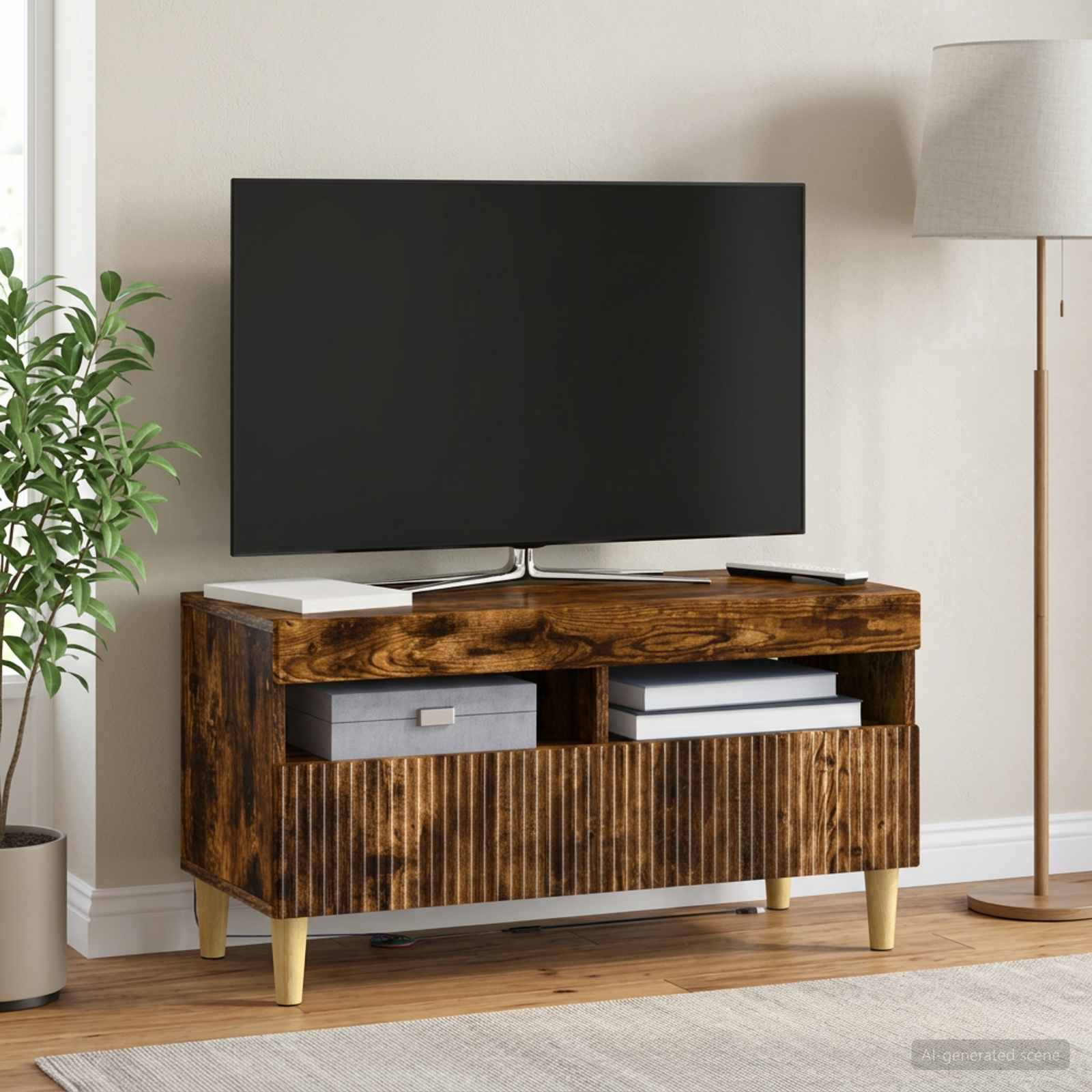 LED TV-kaappi Savutammi Tekninen puu