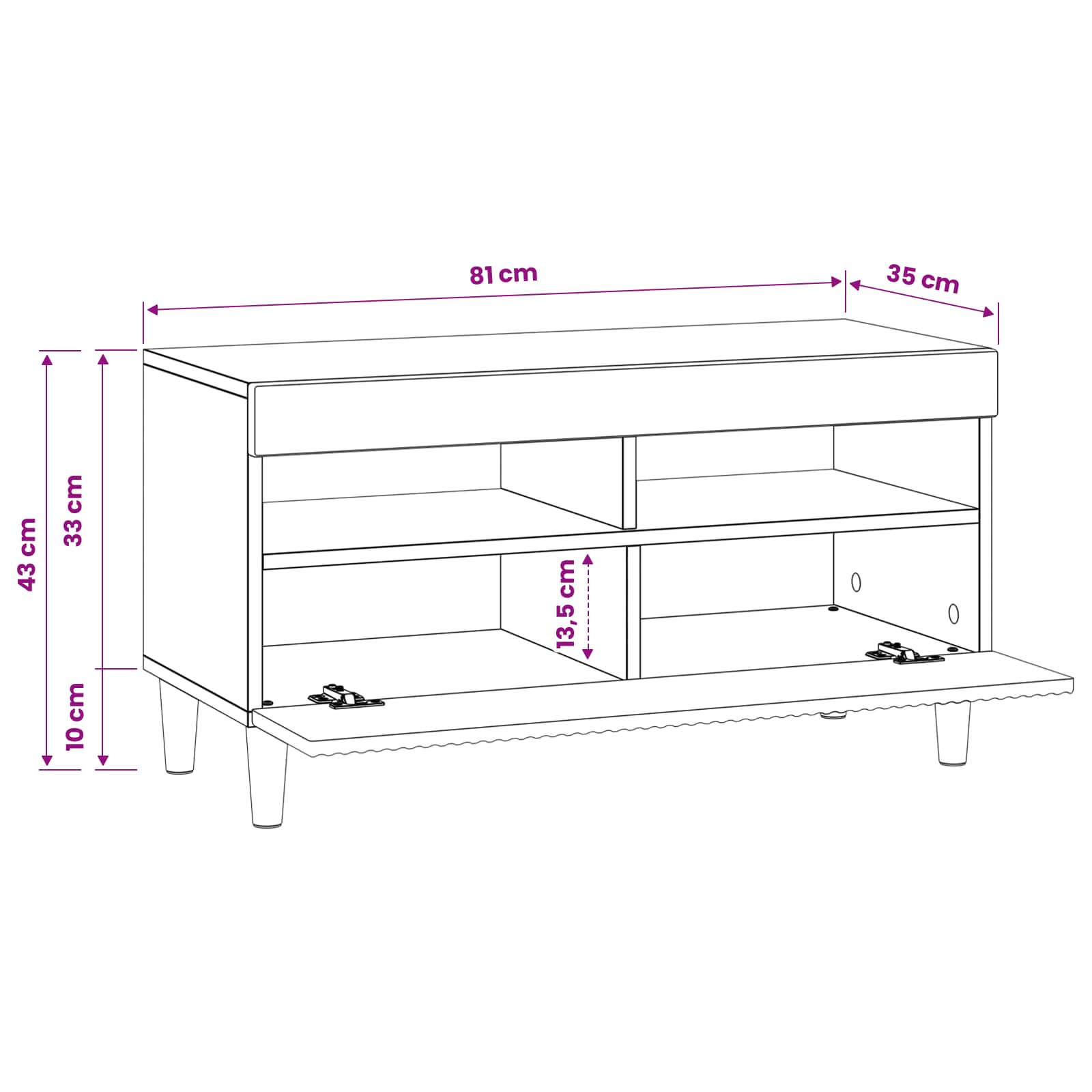 LED TV-kaappi Savutammi Tekninen puu - Image 10