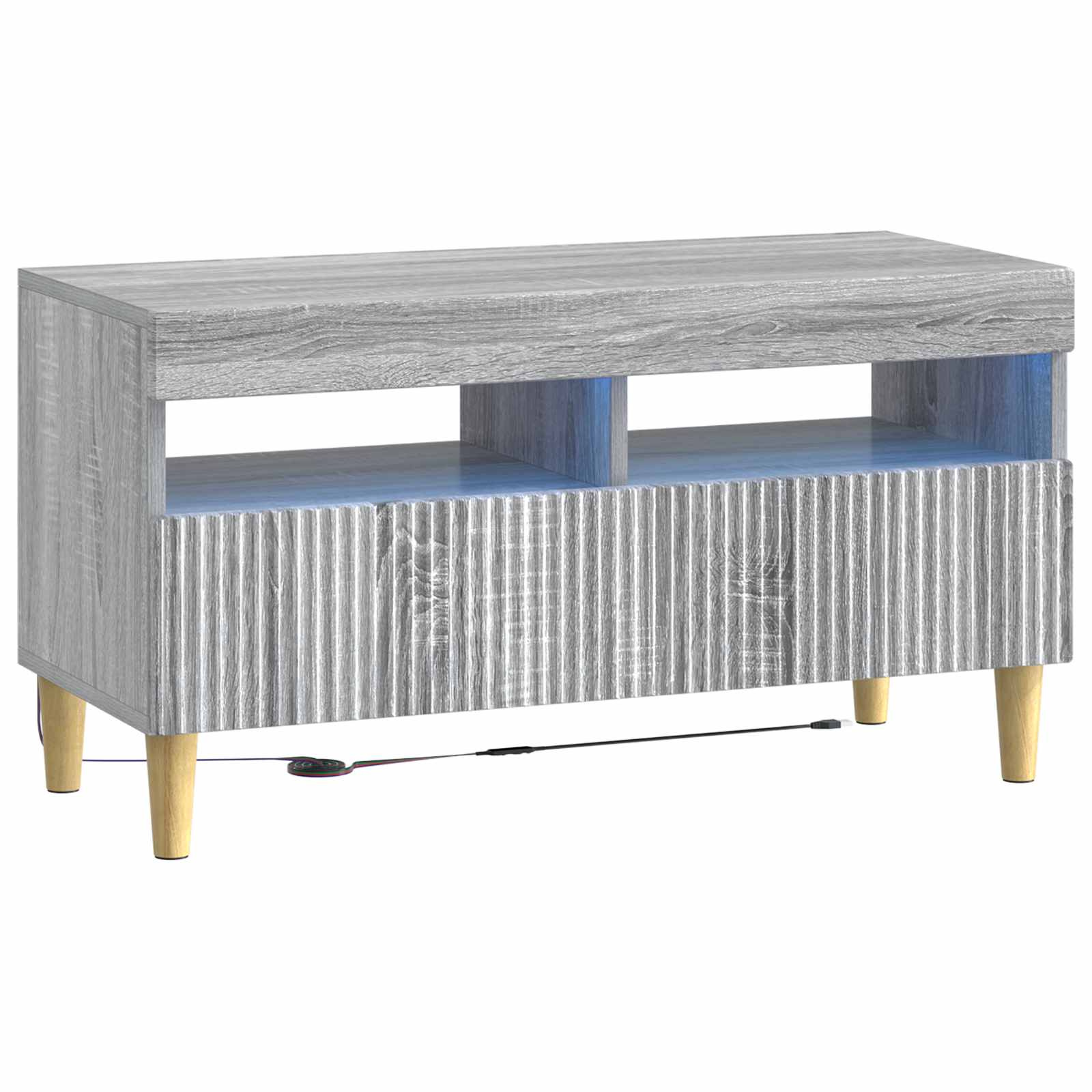 LED TV-kaappi Harmaa Sonoma Tekninen puu