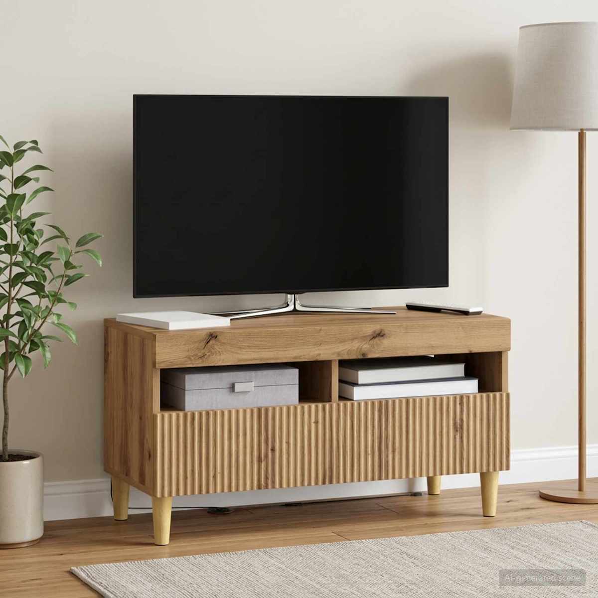 LED TV-skab ARNHEM 81 x 35 x 43 cm Konstrueret træ - Billede 4