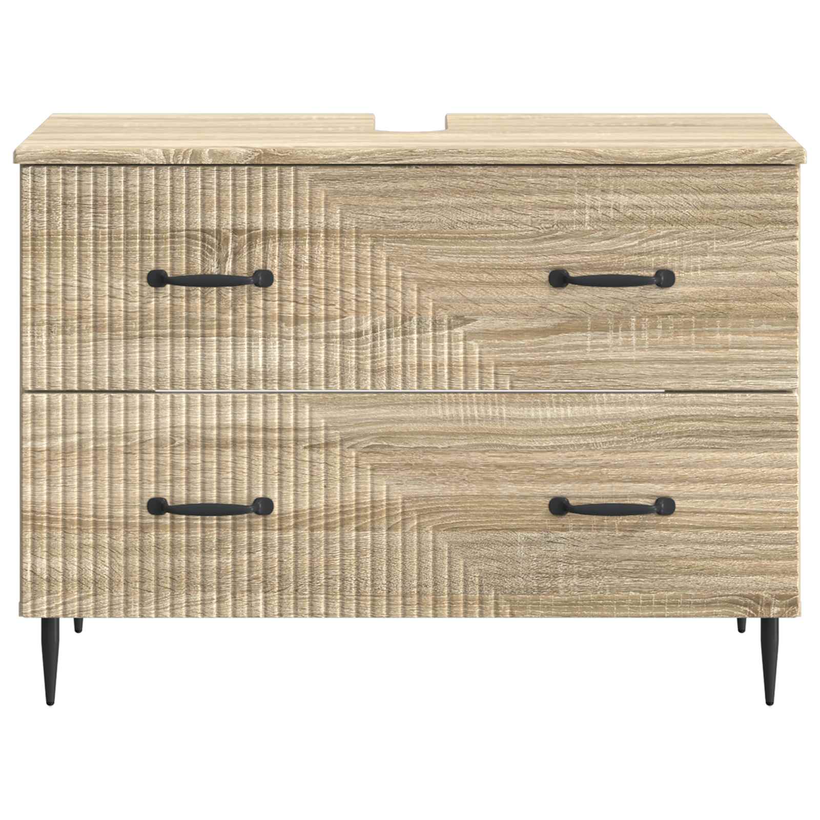 Шкаф за мивка в баня HAARLEM Дъб сонома 82 x 41 x 58,5 см – снимка 3