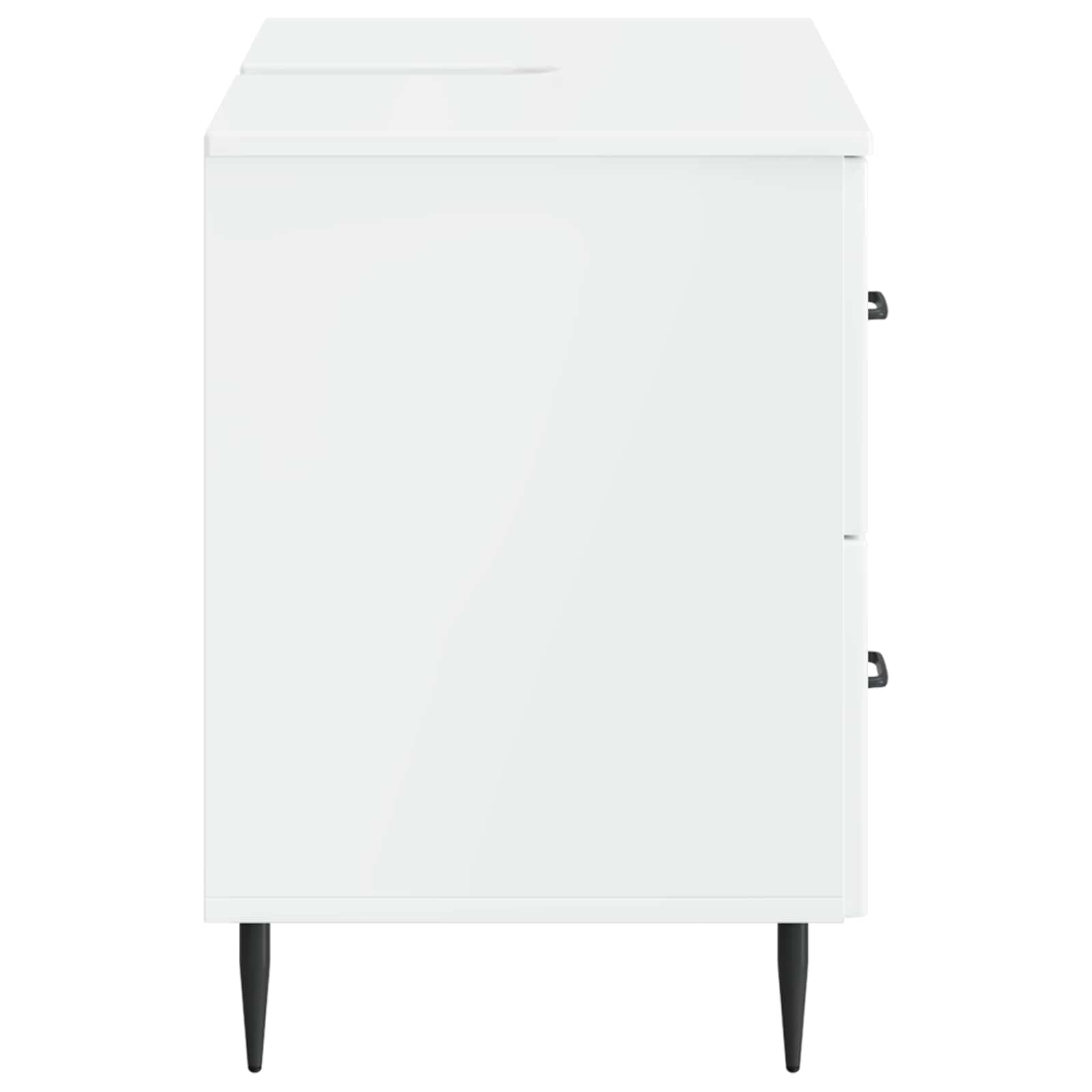 vidaXL Badkamer wastafelkast HAARLEM Hoogglans Wit 82 x 41 x 58,5 cm