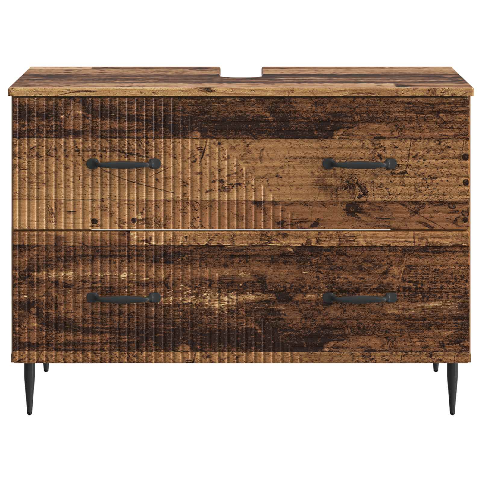 Kylpyhuoneen allaskaappi HAARLEM Vanha puu 82 x 41 x 58,5 cm - Image 3