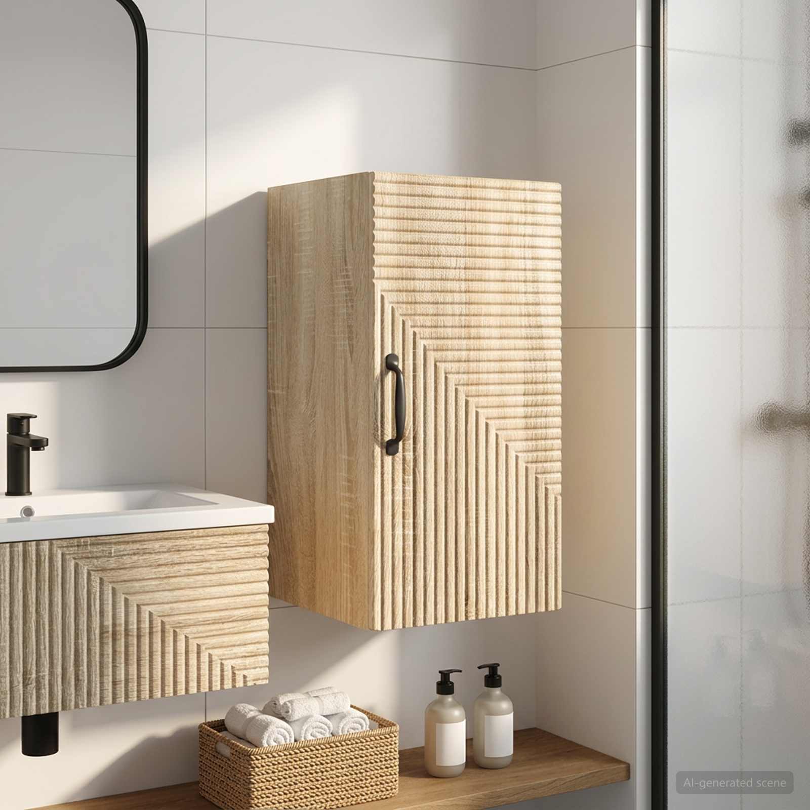 Armario de pared para baño HAARLEM Roble Sonoma 30 x 31 x 59 cm