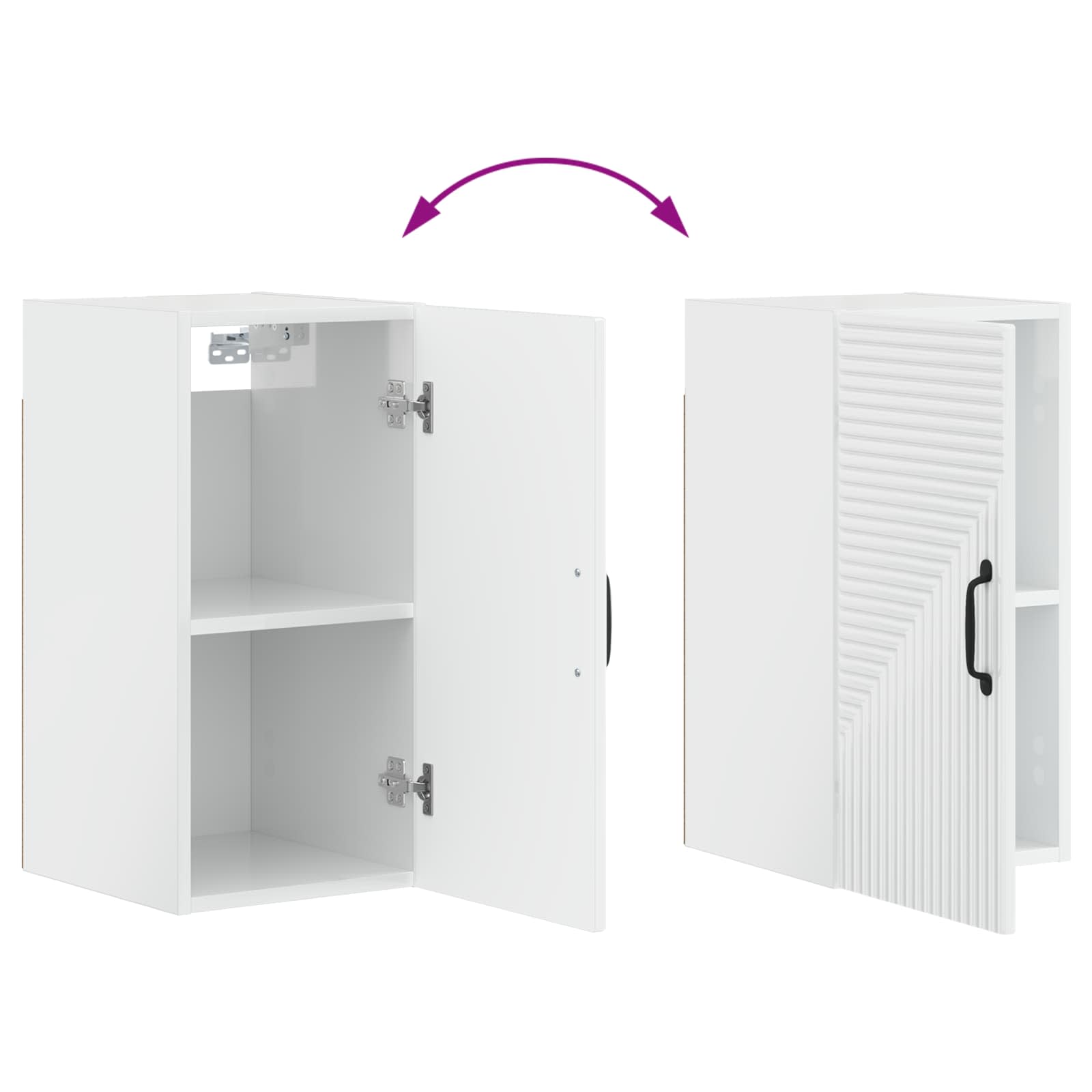 Armario de pared para baño HAARLEM Blanco Brillante 8