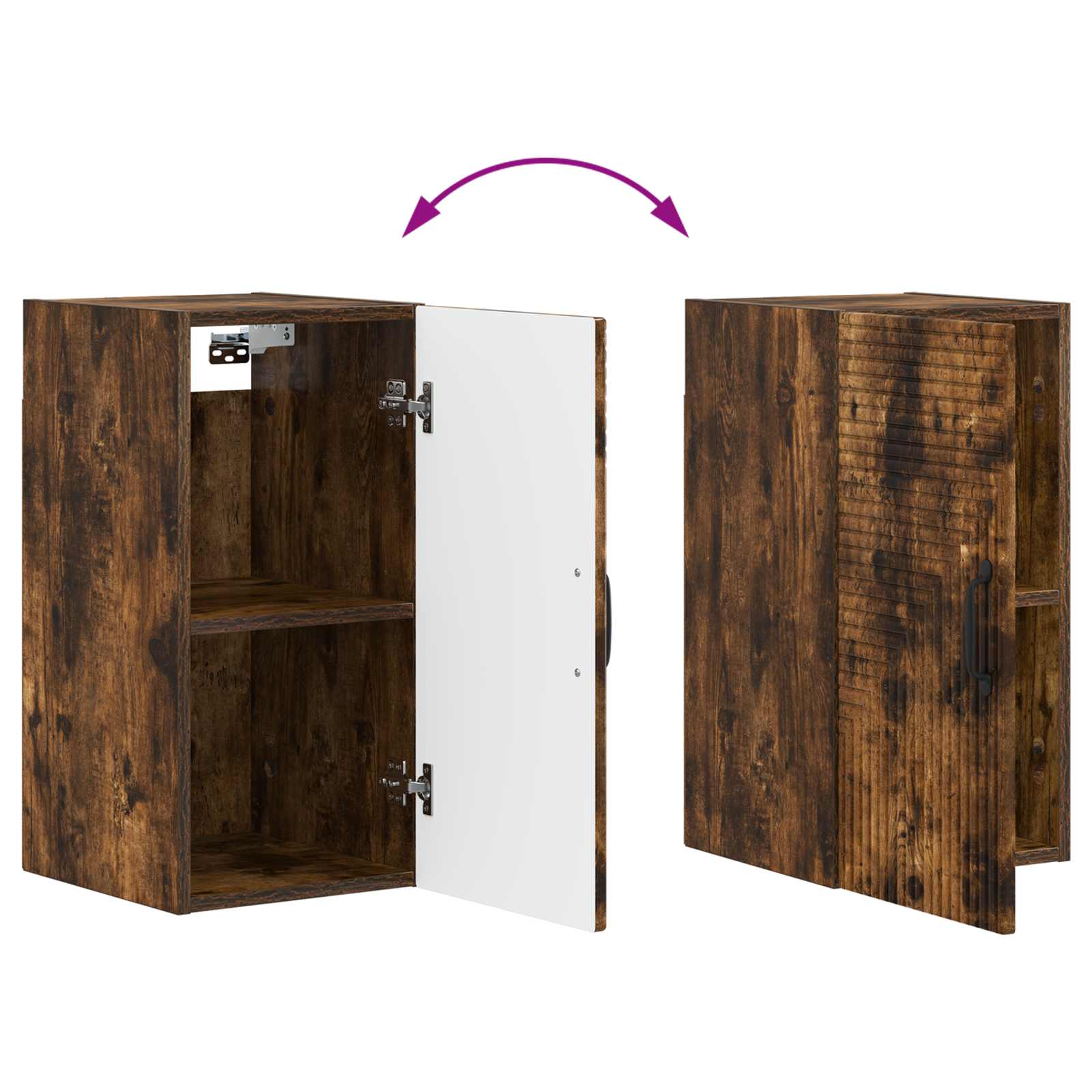 Armario de pared para baño HAARLEM Roble Ahumado 8
