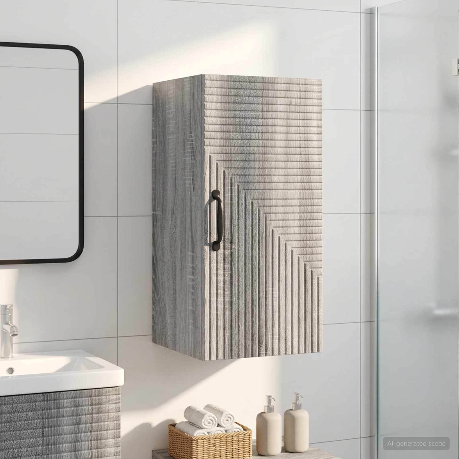 Armario de pared para baño HAARLEM Sonoma gris 30 x 31 x 59 cm