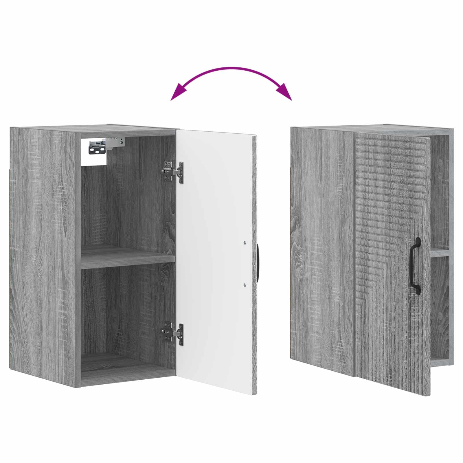Armario de pared para baño HAARLEM Sonoma gris 30 x 31 x 59 cm 8