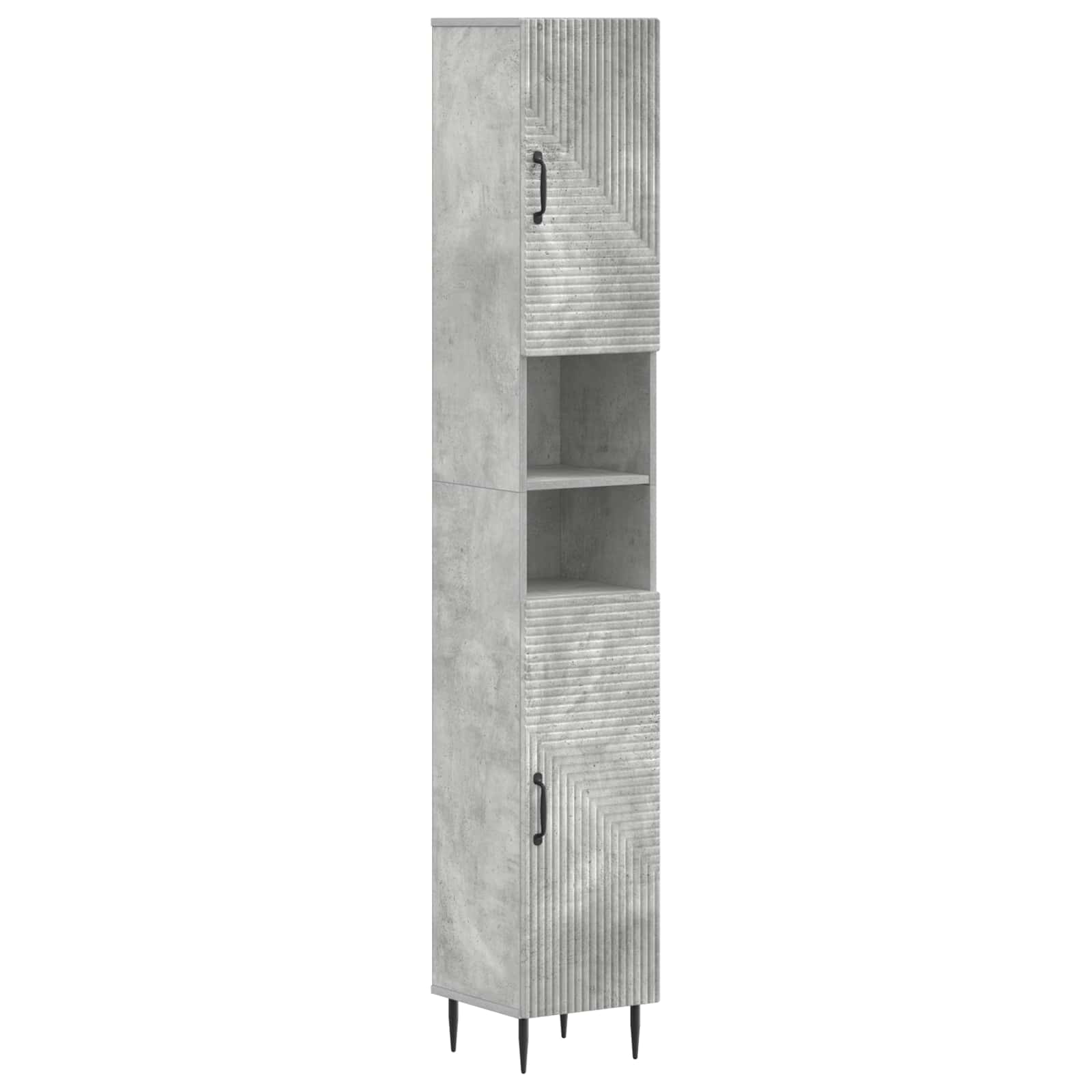 Badkamerkast met Open Plank HAARLEM Betongrijs 30 x 31 x 190 cm – afbeelding 1