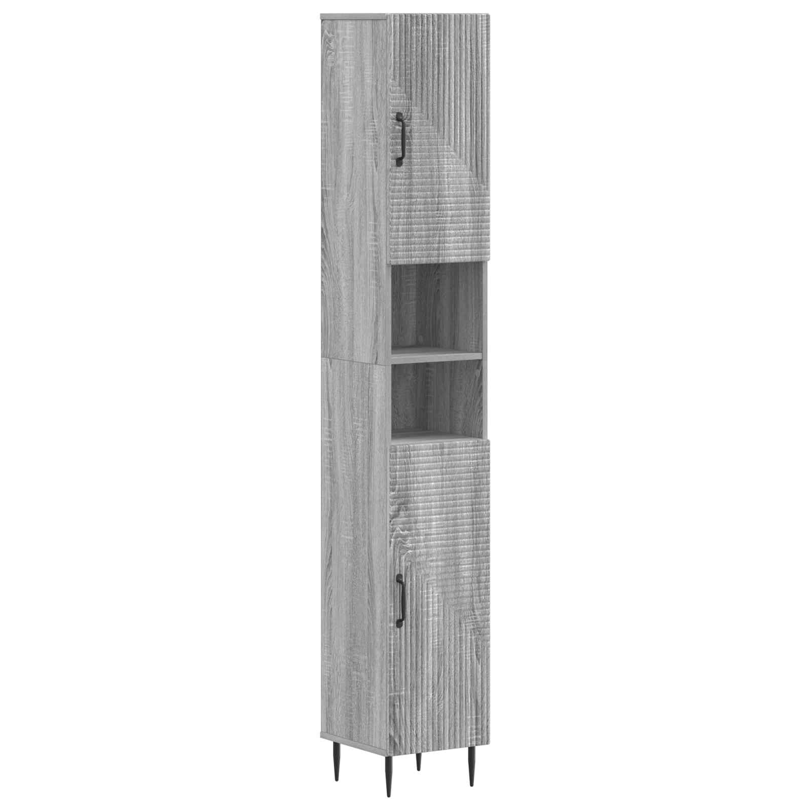 Badkamerkast met Open Plank HAARLEM Grijs Sonoma – afbeelding 1