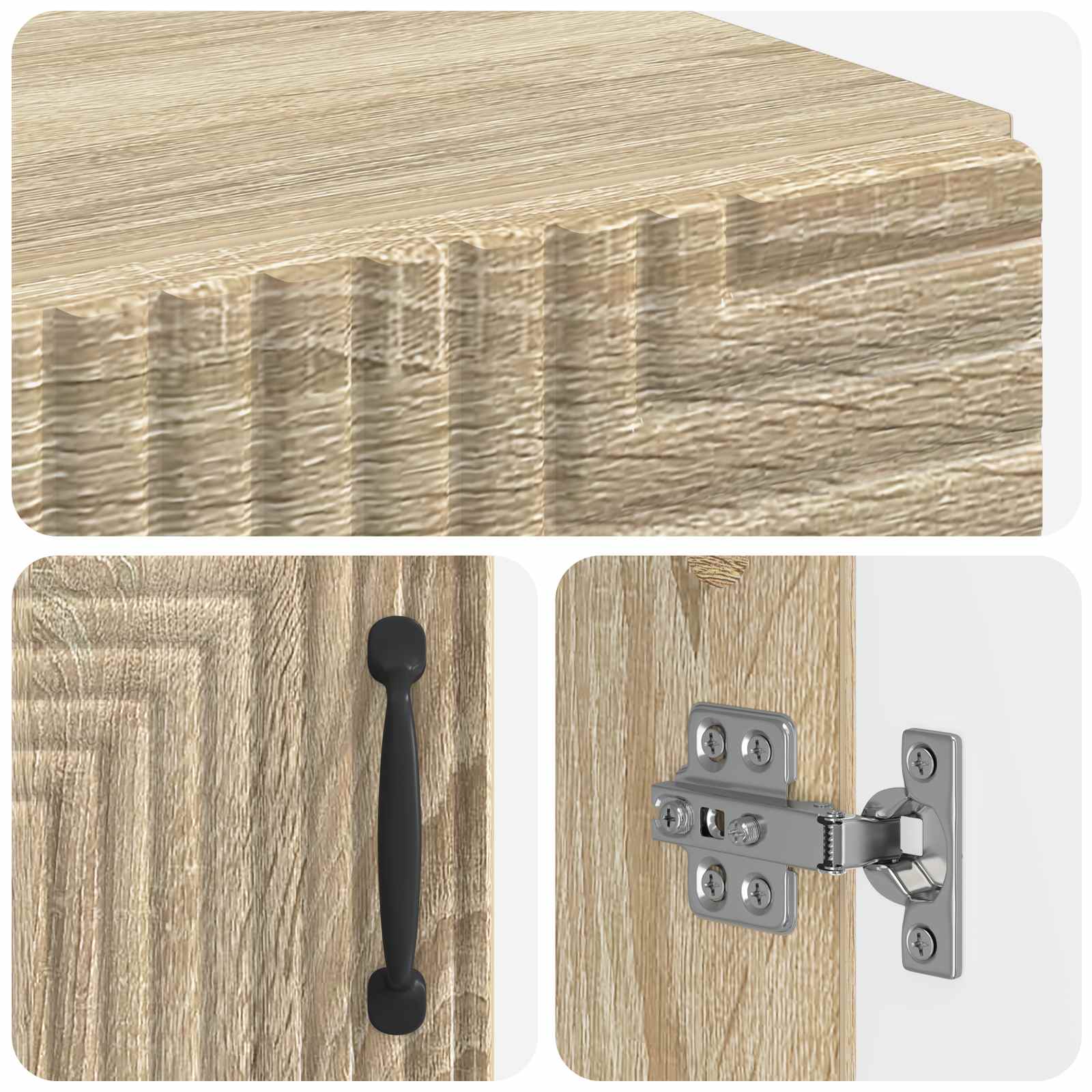 Armario de Almacenamiento para Baño HAARLEM Roble Sonoma 7