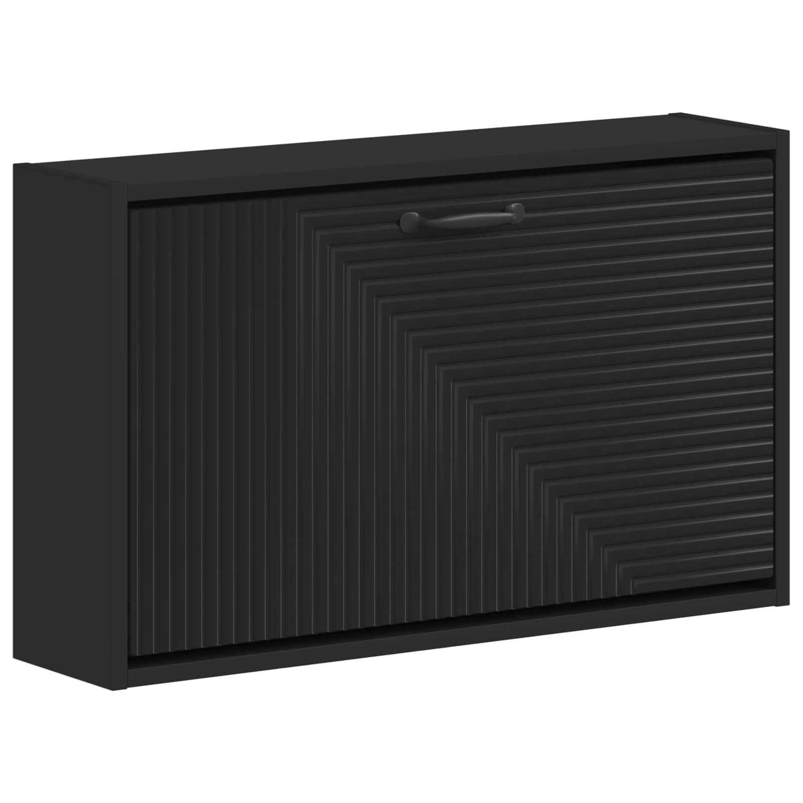 Wandgemonteerde Schoenkast HAARLEM 71 x 17 x 43 cm Bewerkt hout image 1