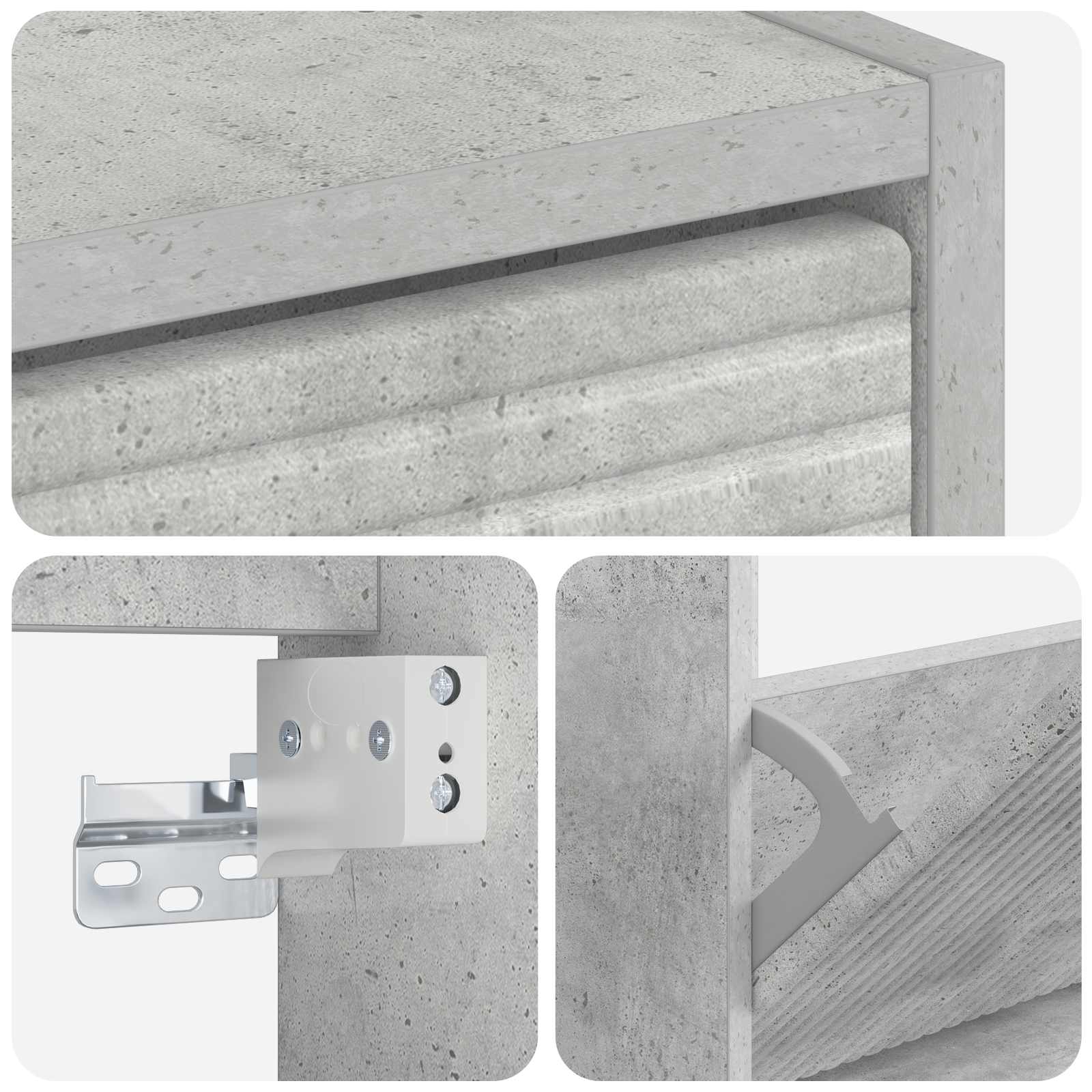 Wandgemonteerde Schoenkast HAARLEM 71 x 17 x 43 cm Bewerkt hout image 6
