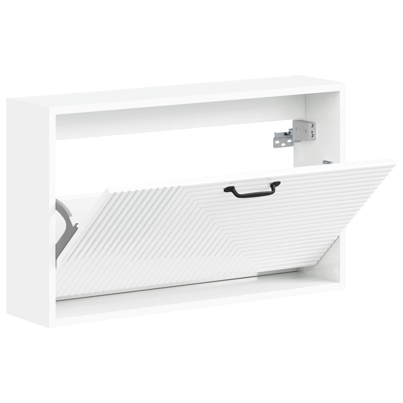 Wandgemonteerde Schoenkast HAARLEM 71 x 17 x 43 cm Bewerkt hout image 2