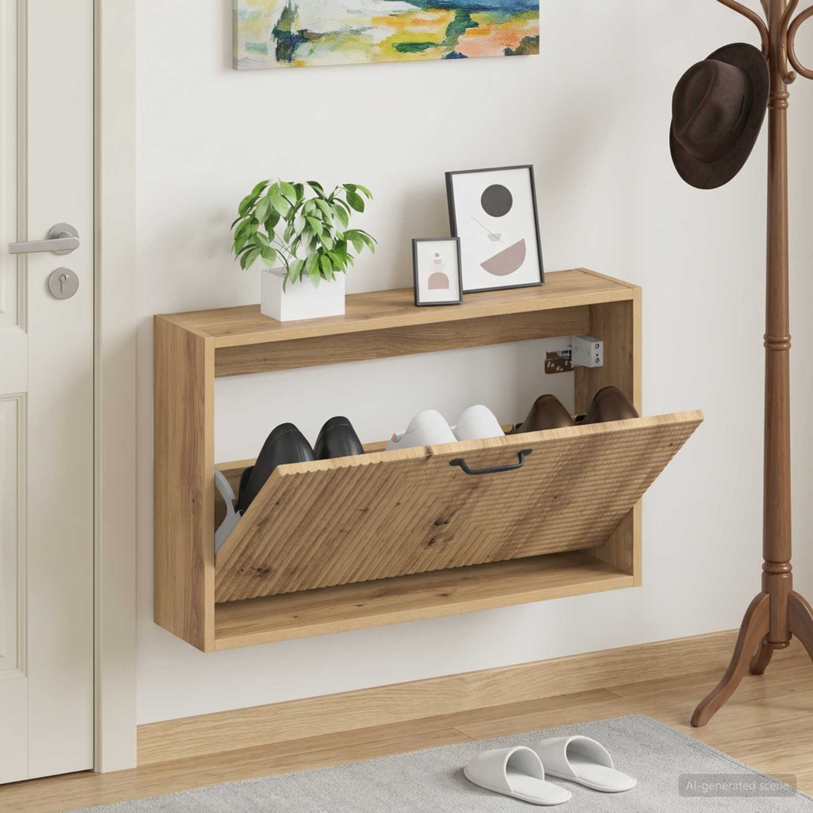 vidaXL Wandmontierter Schuhschrank HAARLEM 71 x 17 x 43 cm