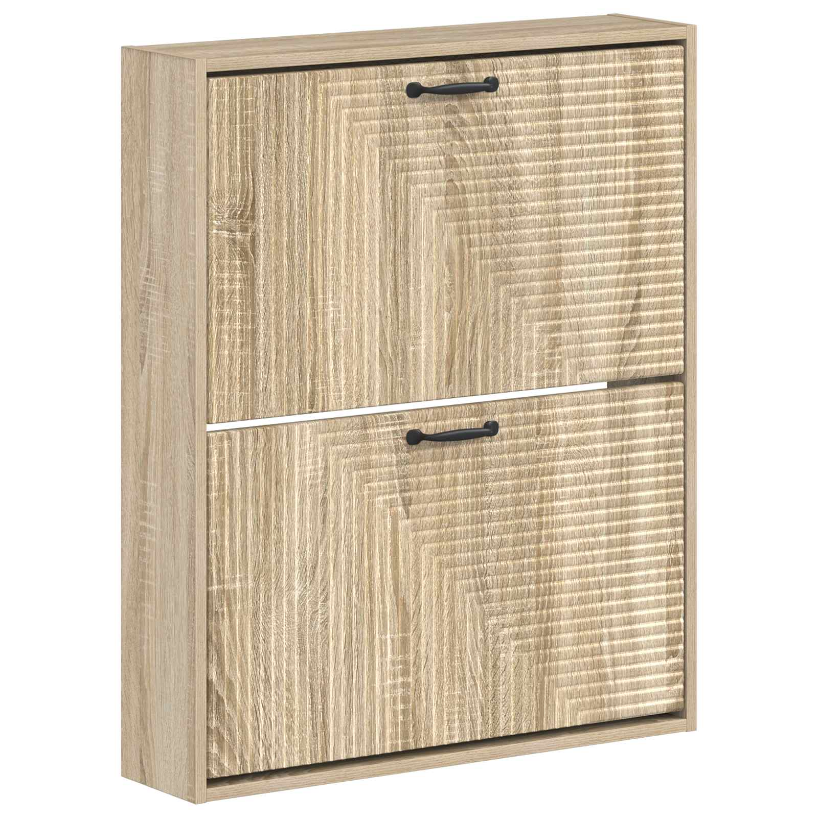 Wandgemonteerde Schoenkast HAARLEM 71 x 17 x 86 cm Bewerkt hout image 1
