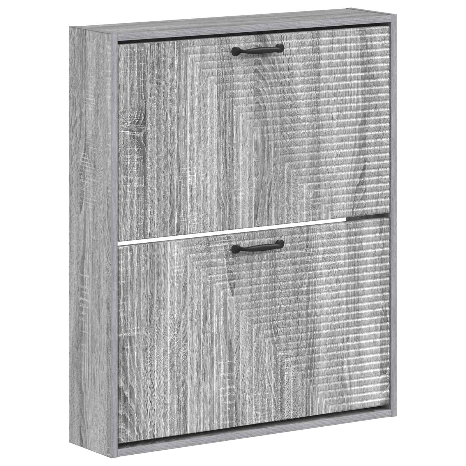 Wandgemonteerde Schoenkast HAARLEM 71 x 17 x 86 cm Bewerkt hout image 1