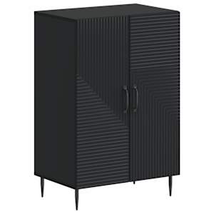 vidaXL Kinga kapp HAARLEM 59,5 x 39,5 x 89,5 cm Tehispuit Must