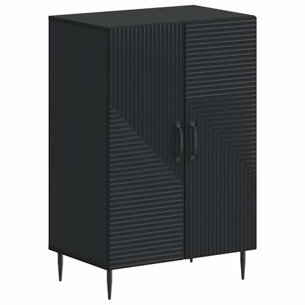 vidaXL Kinga kapp HAARLEM 59,5 x 39,5 x 89,5 cm Tehispuit Must