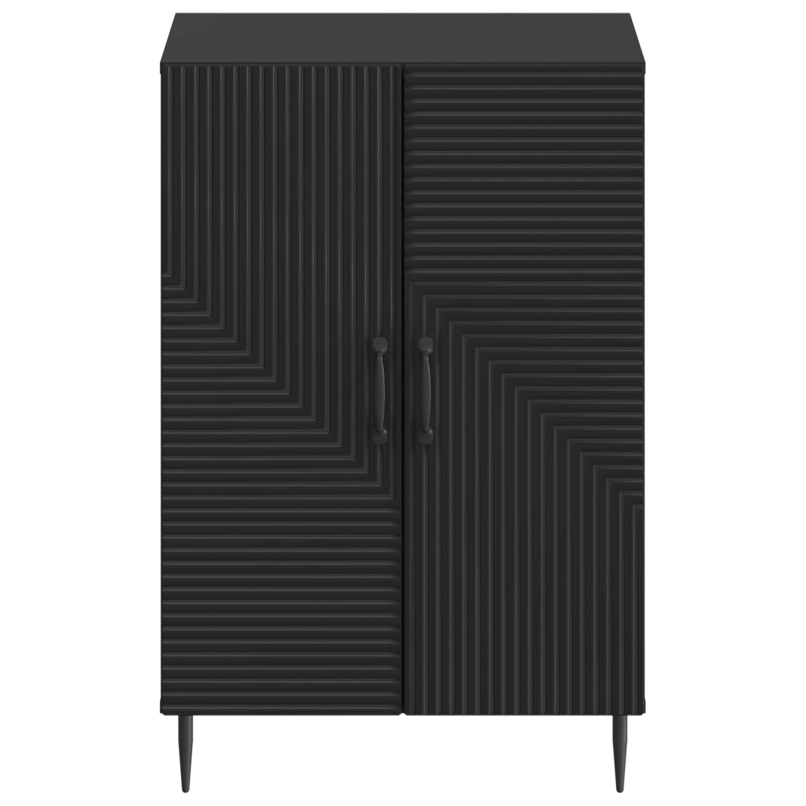 Schoenenkast HAARLEM 59,5 x 39,5 x 89,5 cm Bewerkt hout Zwart image 3
