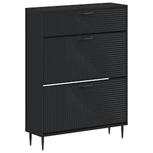 vidaXL Kinga kapp HAARLEM 78 x 24 x 103 cm Tehispuit Must