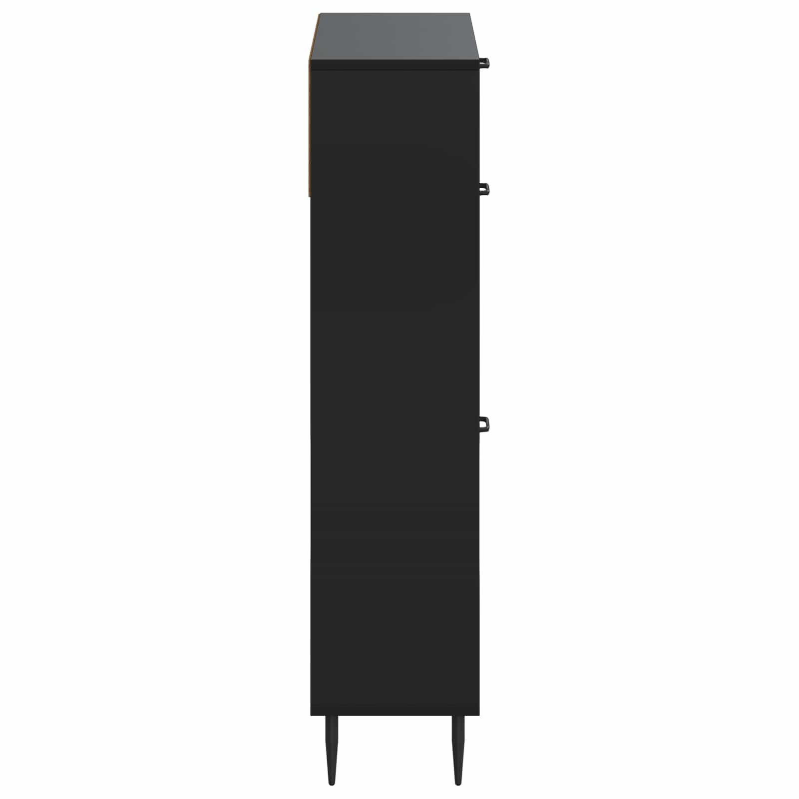 Schoenenkast HAARLEM 78 x 24 x 103 cm Bewerkt hout Zwart image 4