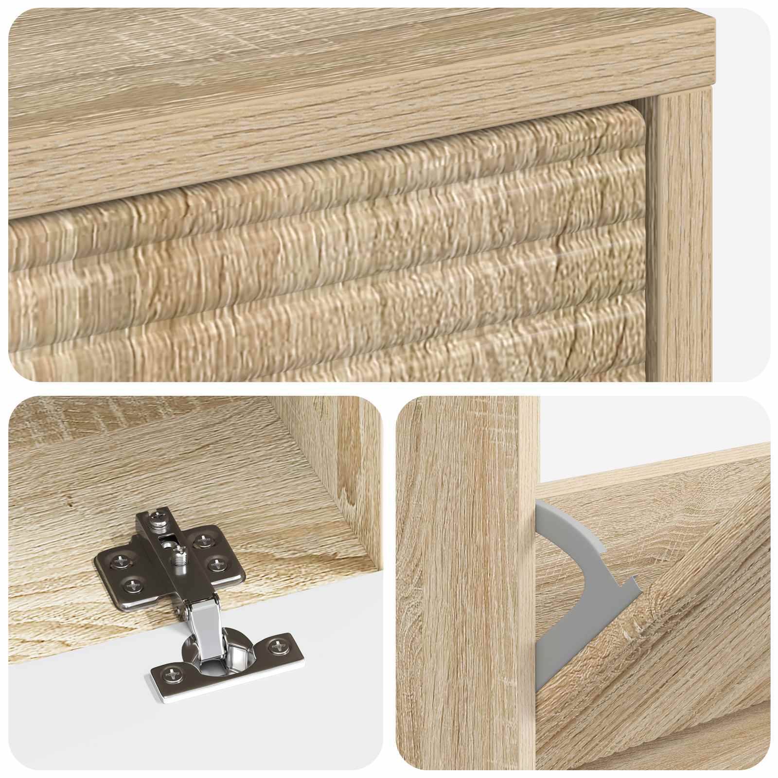 Schoenenkast HAARLEM 78 x 24 x 103 cm Bewerkt hout Sonoma Eiken image 6
