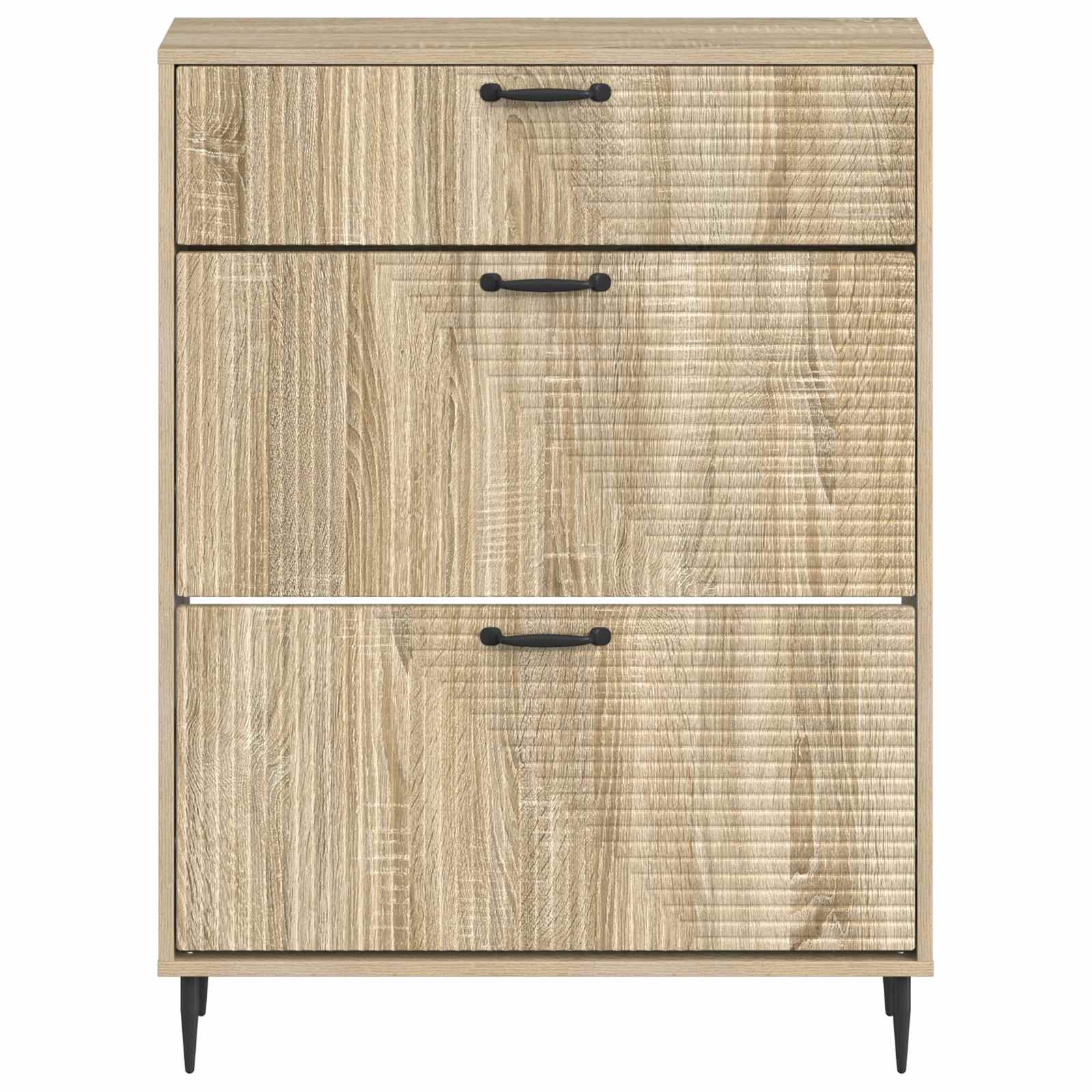 Schoenenkast HAARLEM 78 x 24 x 103 cm Bewerkt hout Sonoma Eiken image 3