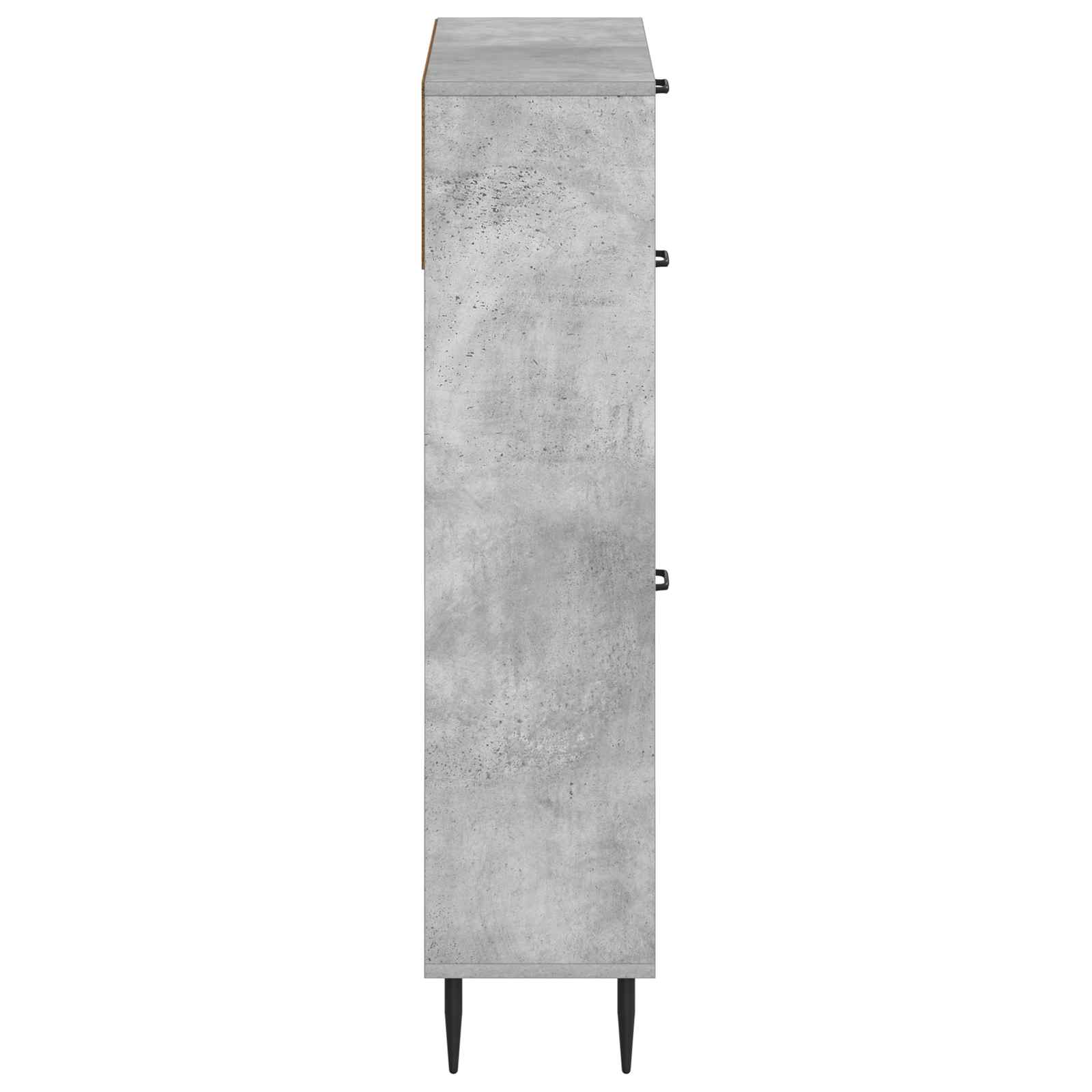 Schoenenkast HAARLEM 78 x 24 x 103 cm Bewerkt hout Betongrijs image 4