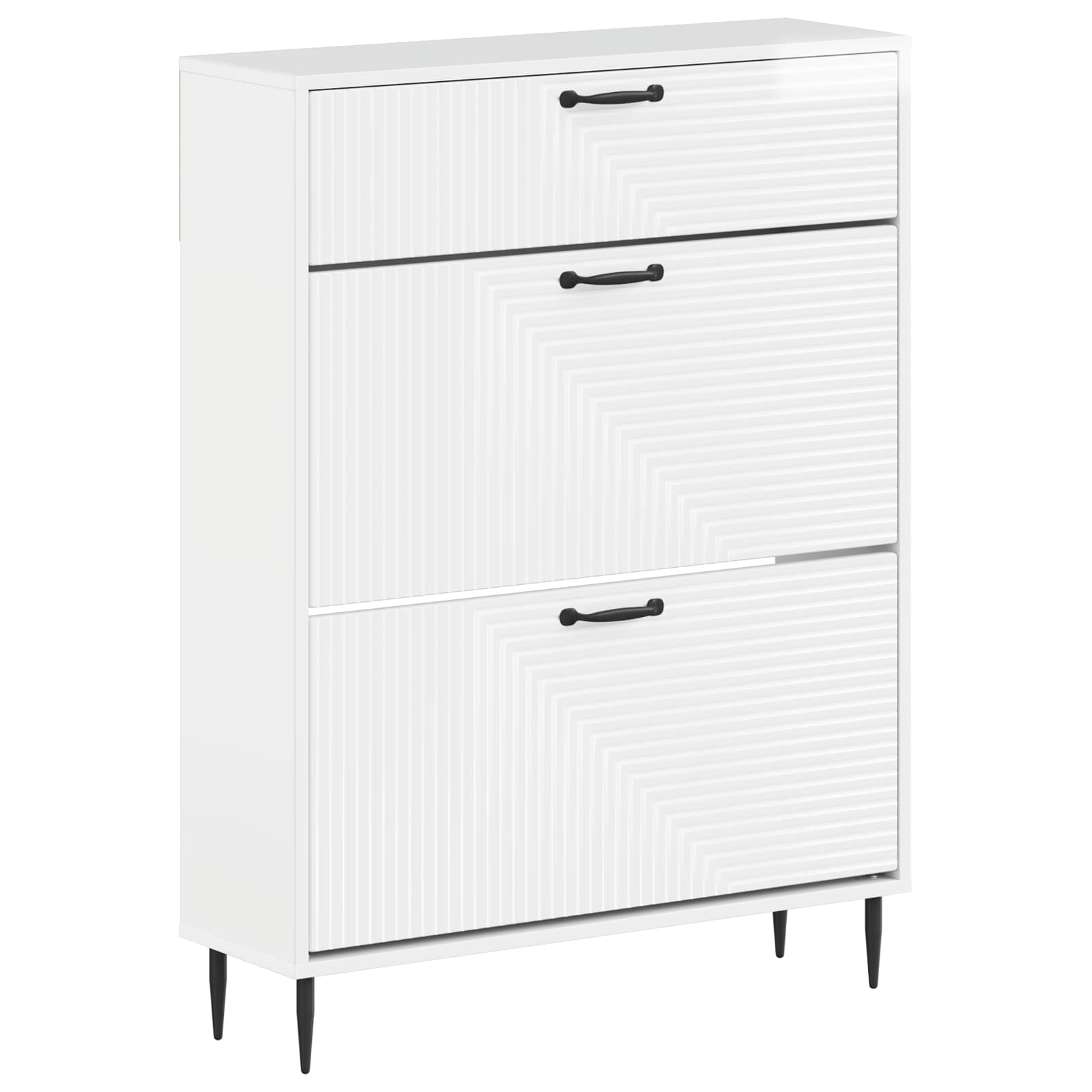 Schoenenkast HAARLEM 78 x 24 x 103 cm Bewerkt hout image 1