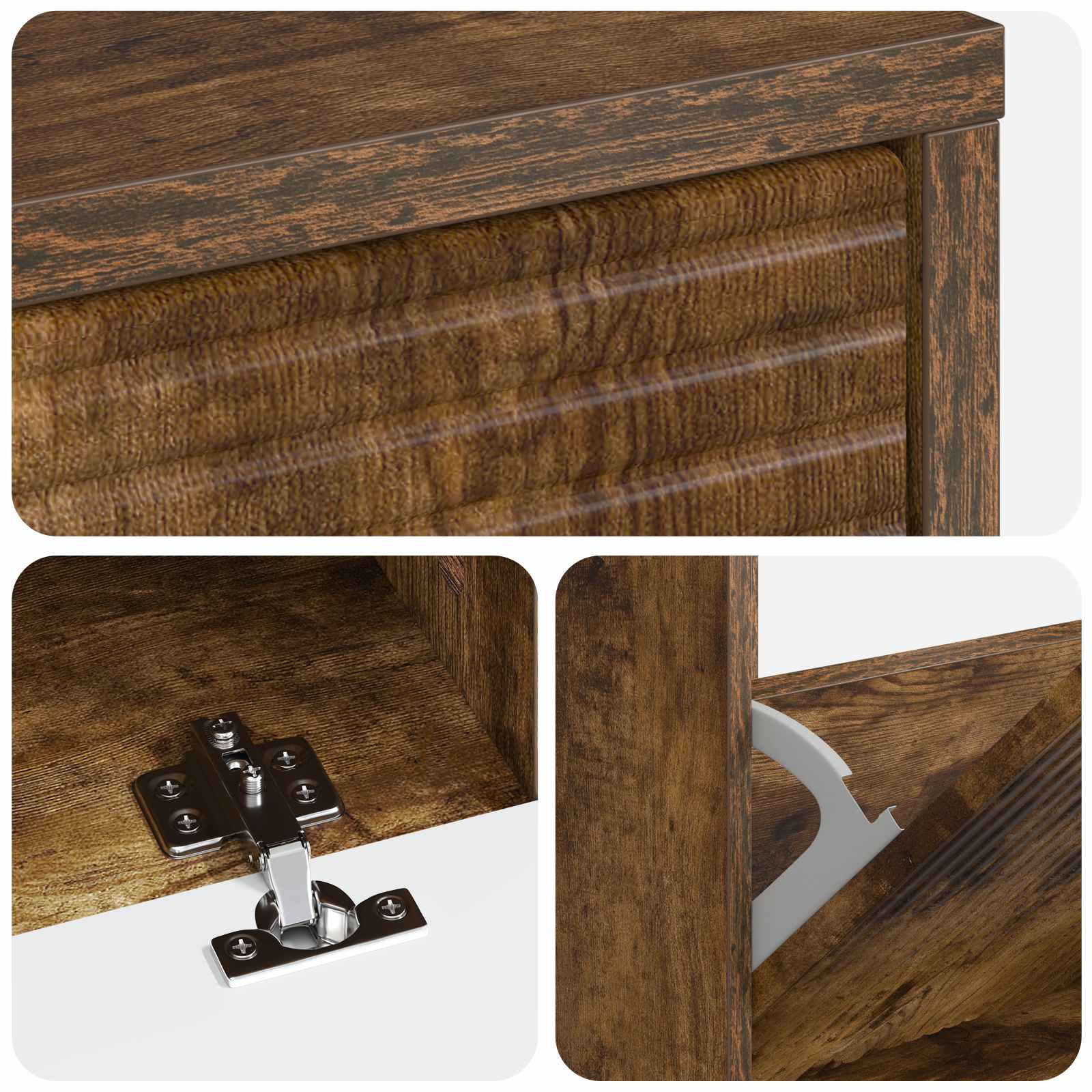 Schoenenkast HAARLEM 78 x 24 x 103 cm Bewerkt hout image 6