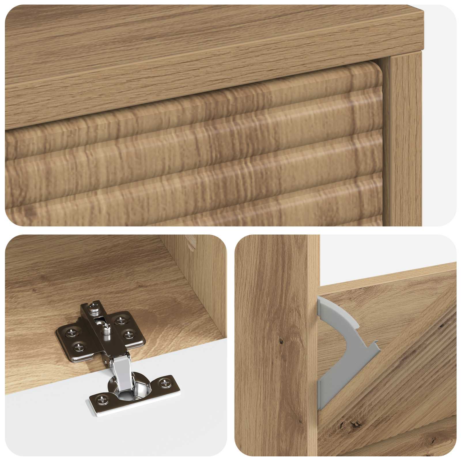 Schoenenkast HAARLEM 78 x 24 x 103 cm Bewerkt hout image 6